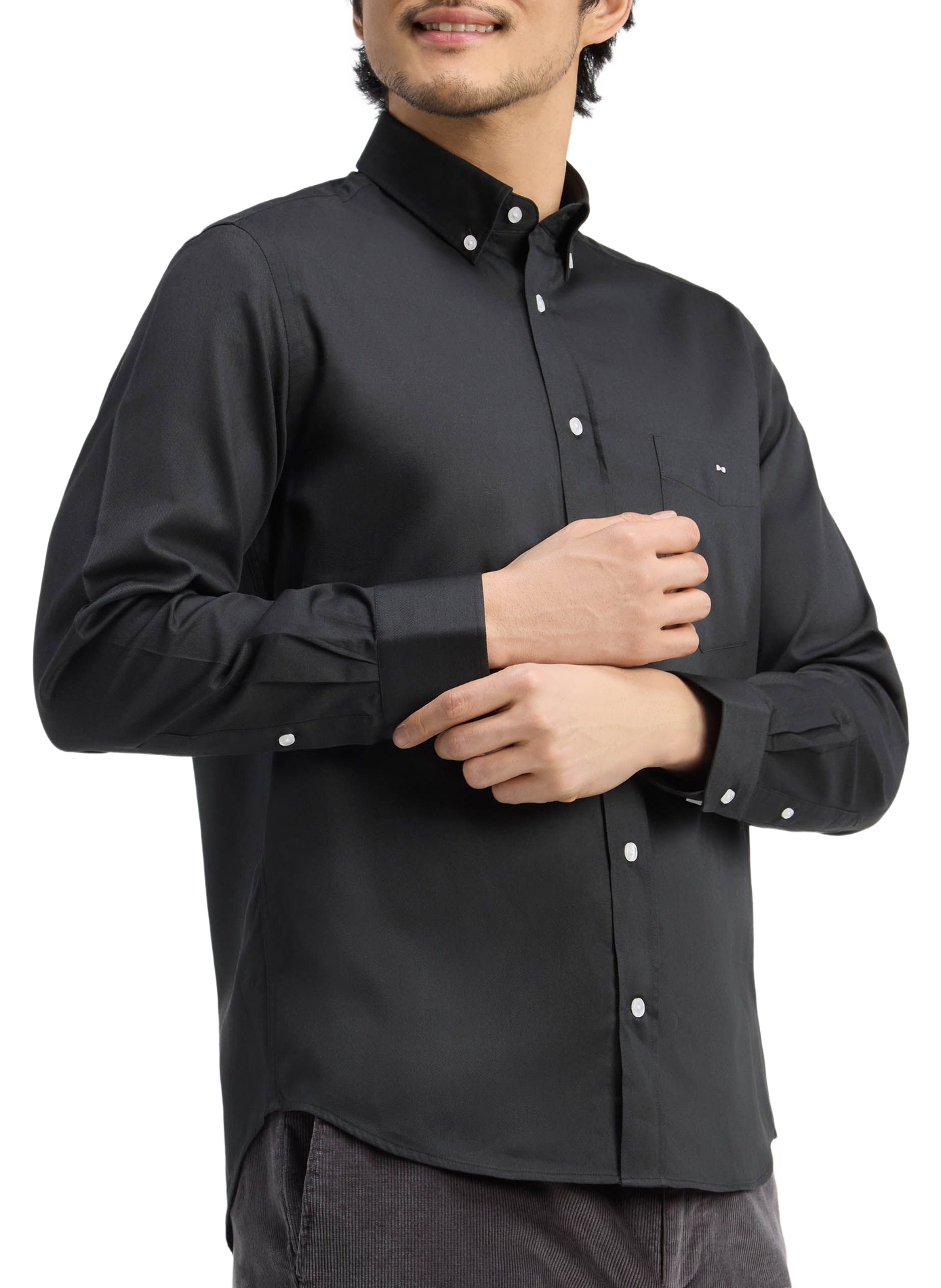 Chemise droite en coton EDEN PARK Khaki