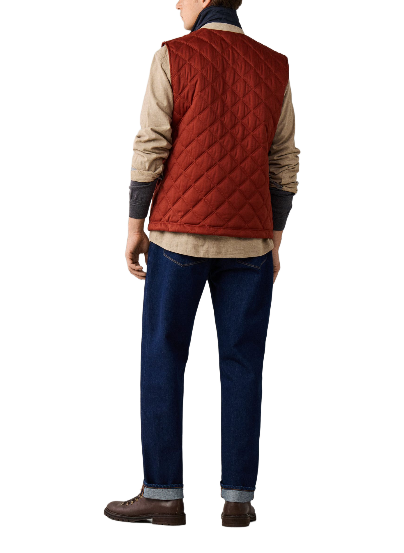 Veste matelassée droite zippée FACONNABLE Brown