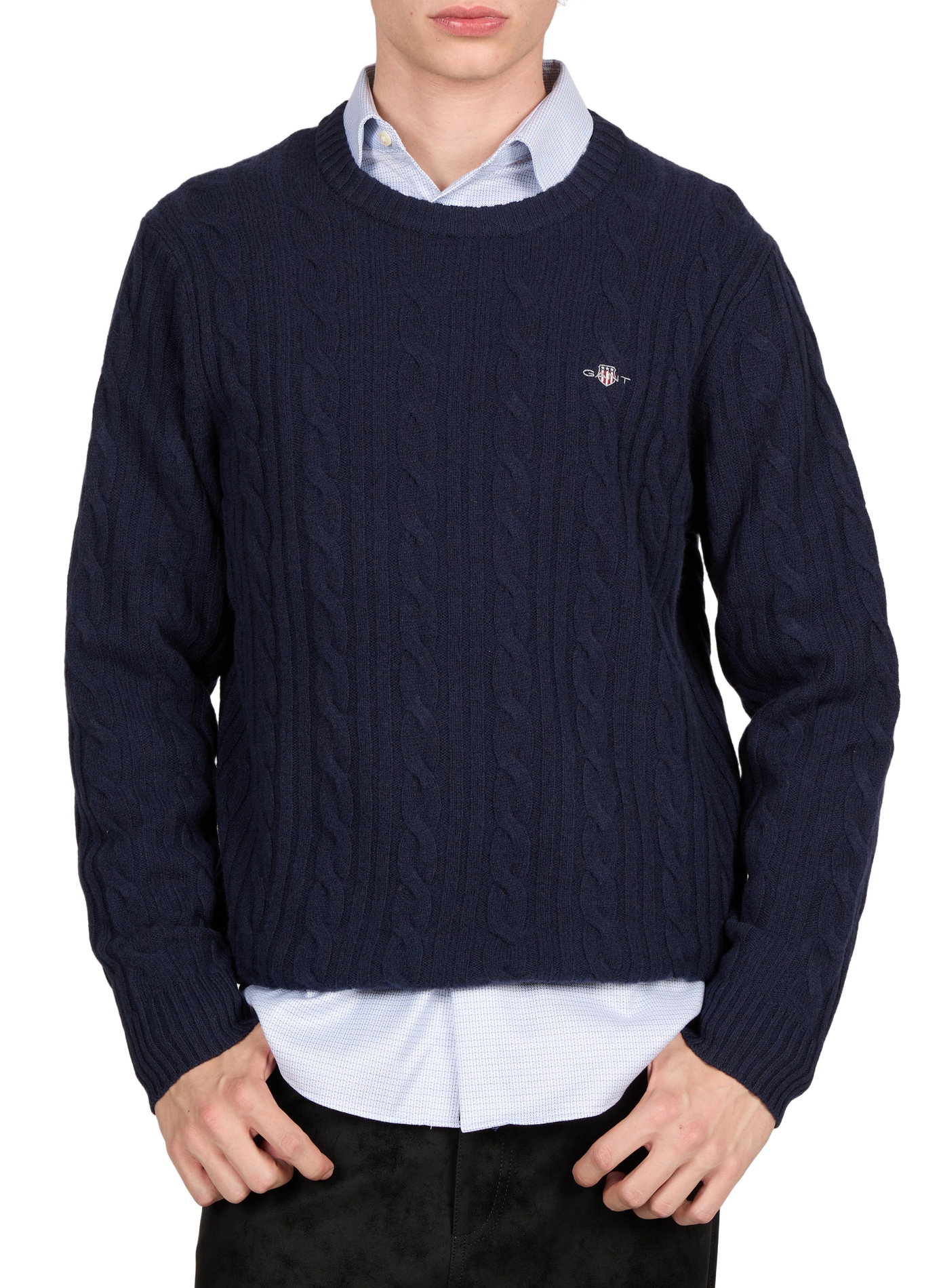 Round-neck wool jumper GANT Blue