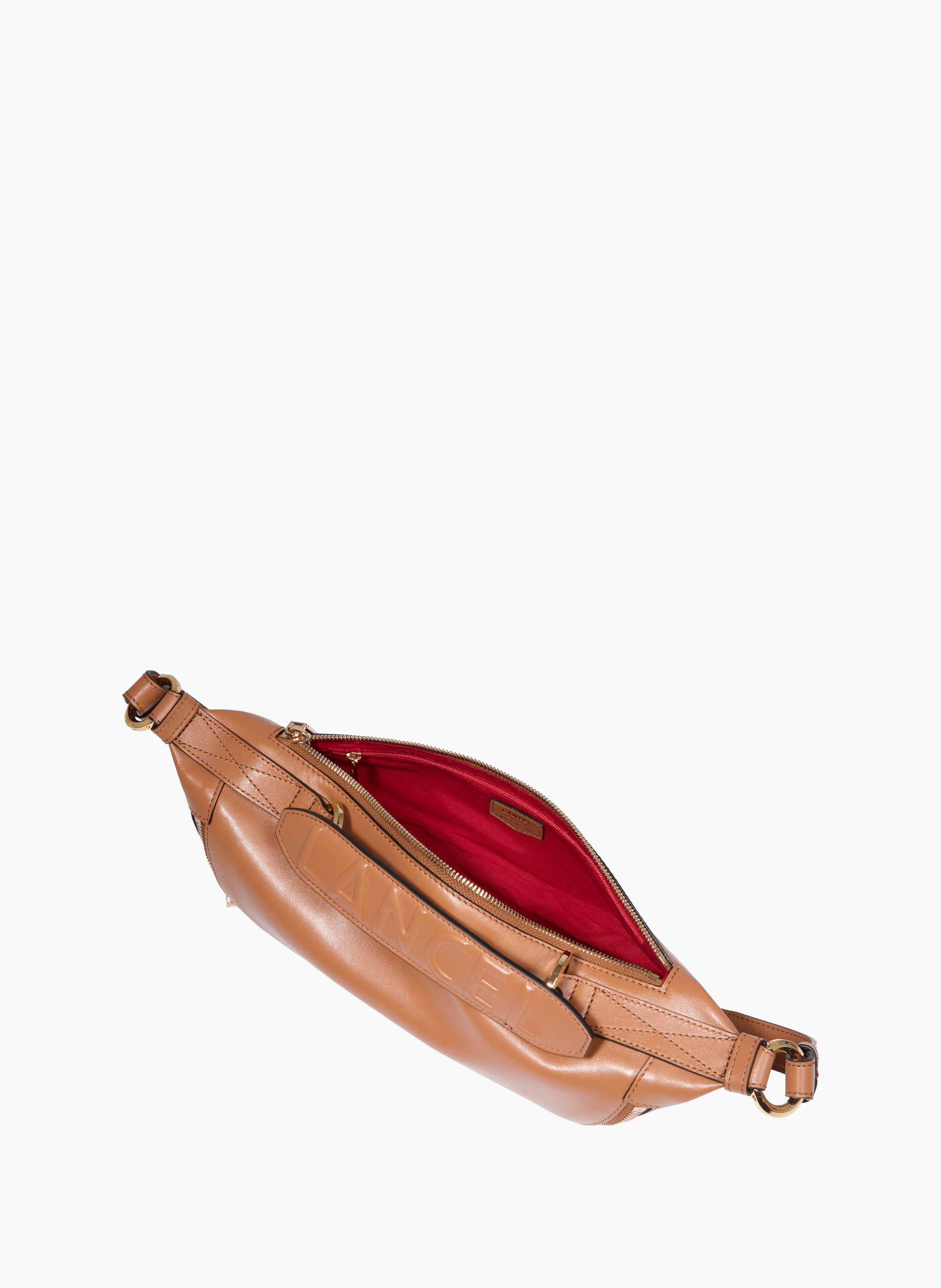 Sac porté croisé s origami de lancel en cuir LANCEL Marron