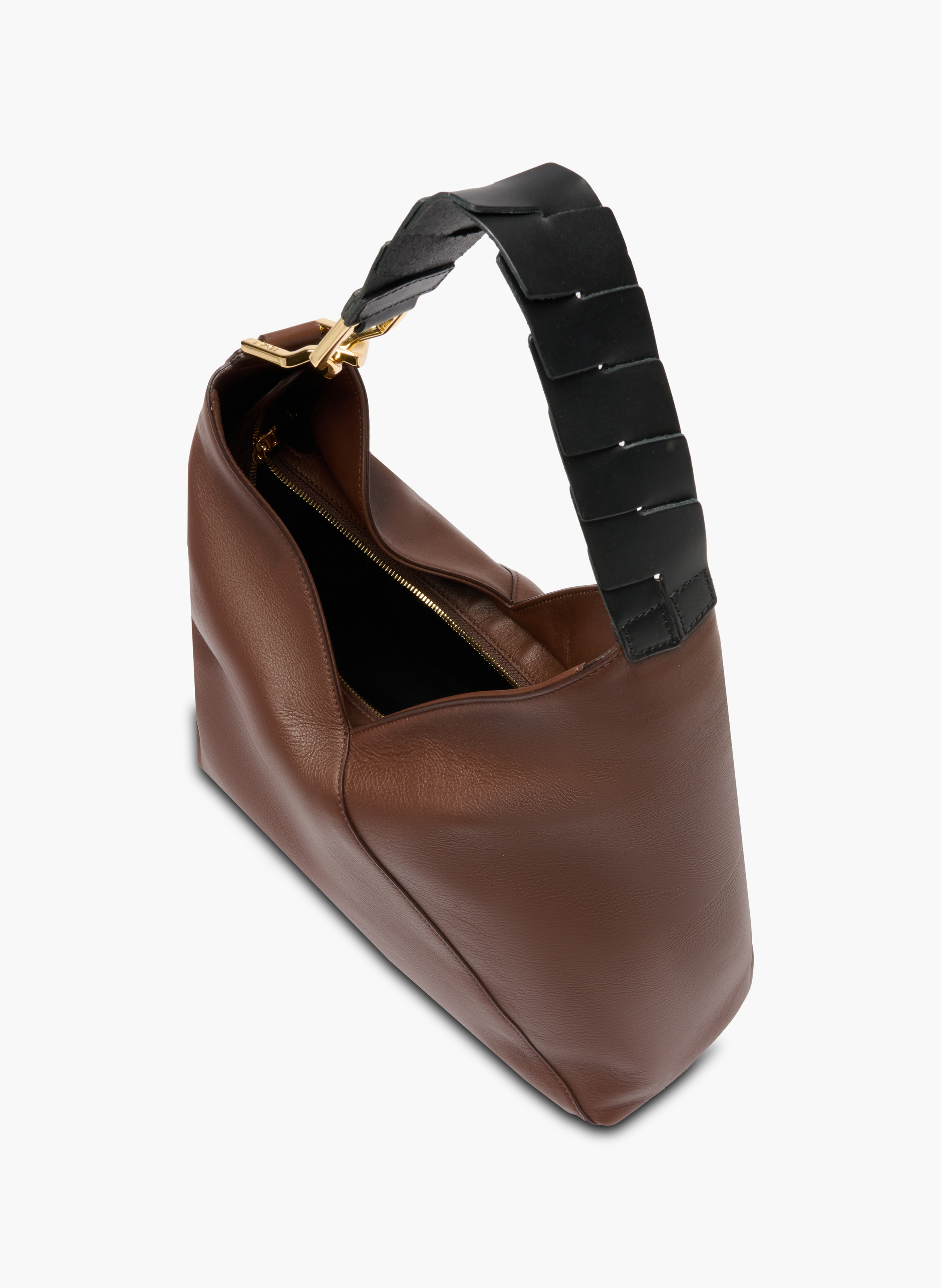 Sac hobo zippé l pagode de lancel en cuir LANCEL Marron