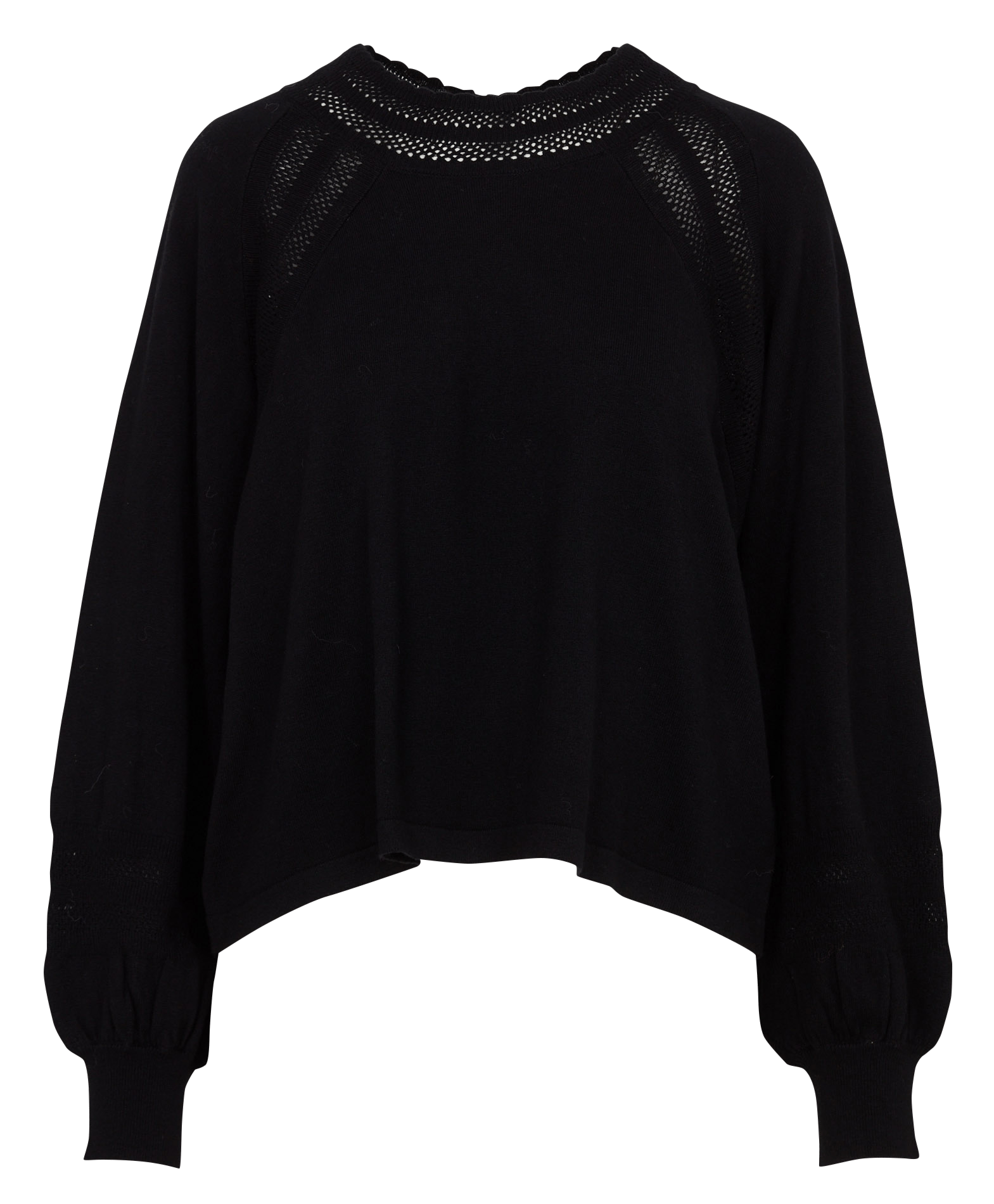 Oversized trui van wol en biologisch katoen LA FEE MARABOUTEE Zwart