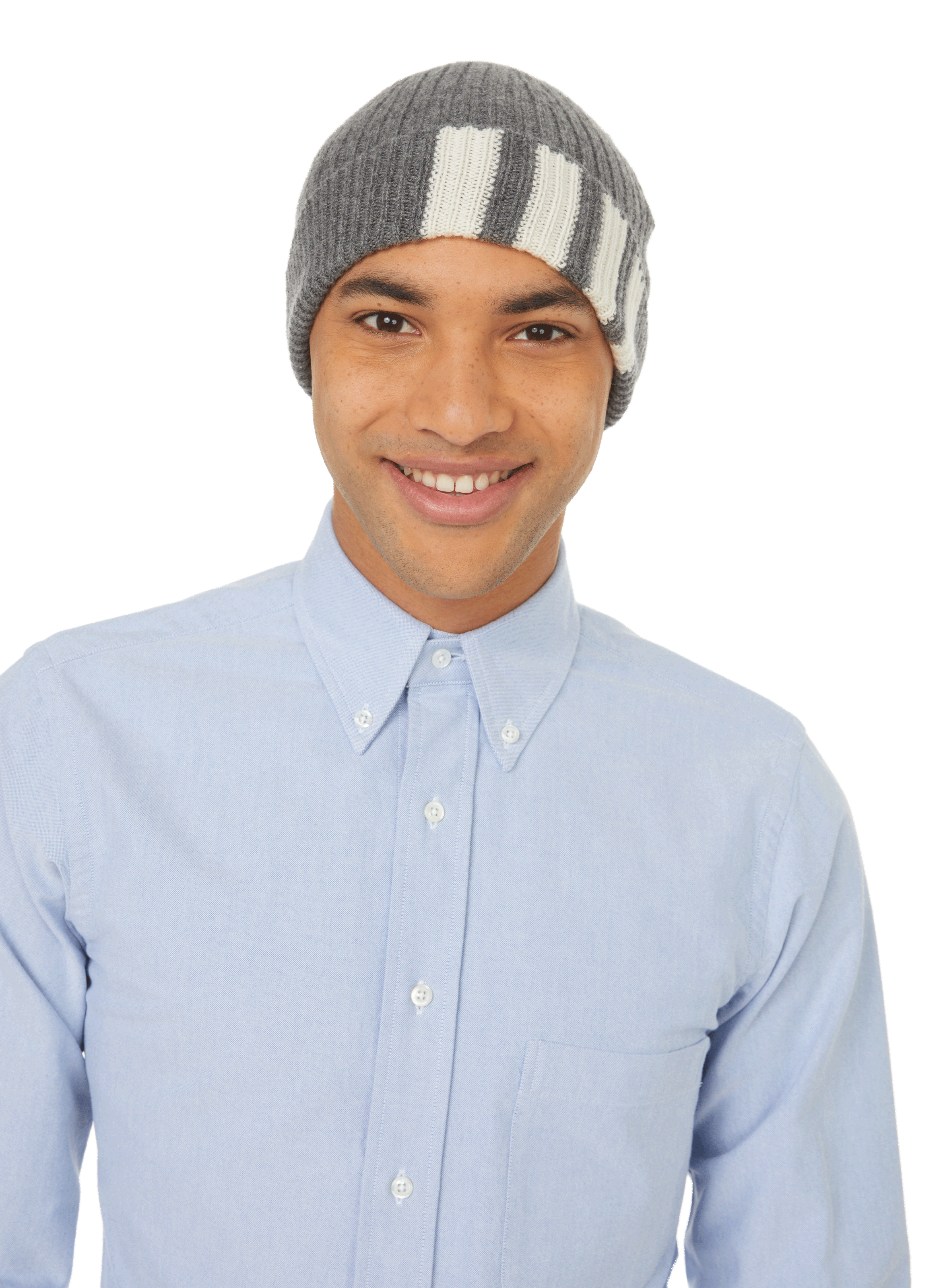 Bonnet en cachemire THOM BROWNE Gris