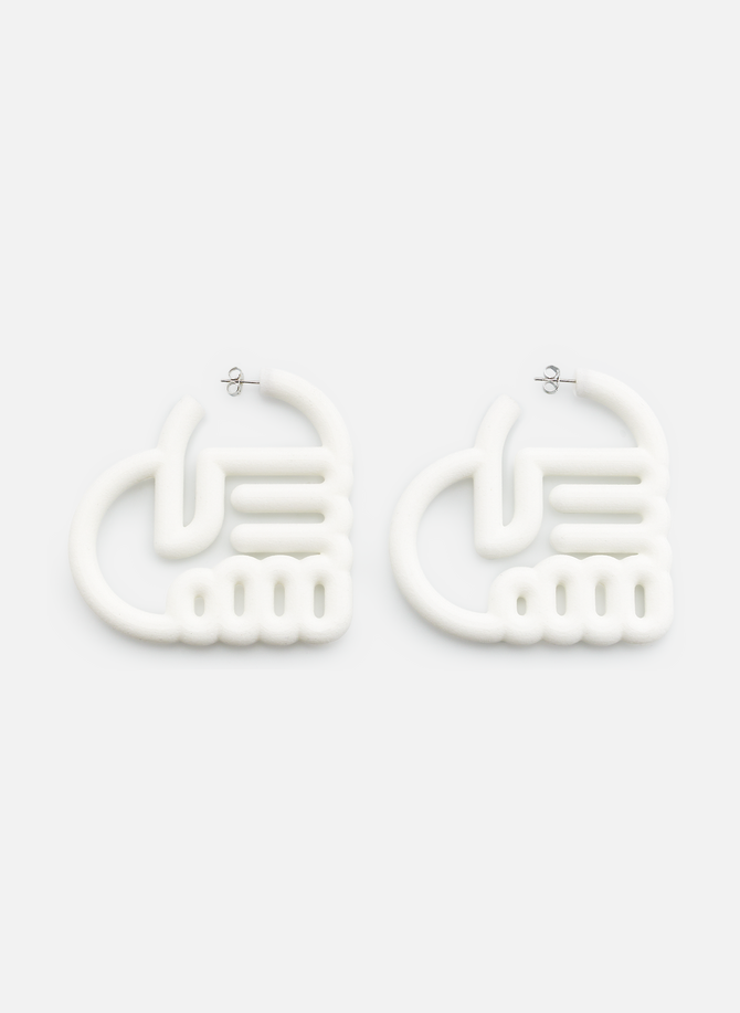 ESTER MANAS logo earrings