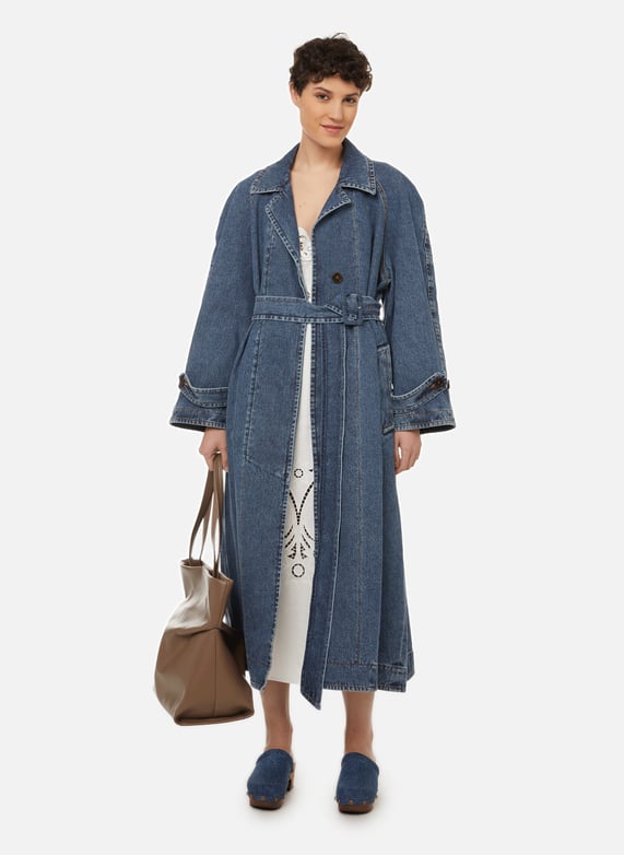 Manteau jeans long femme hotsell