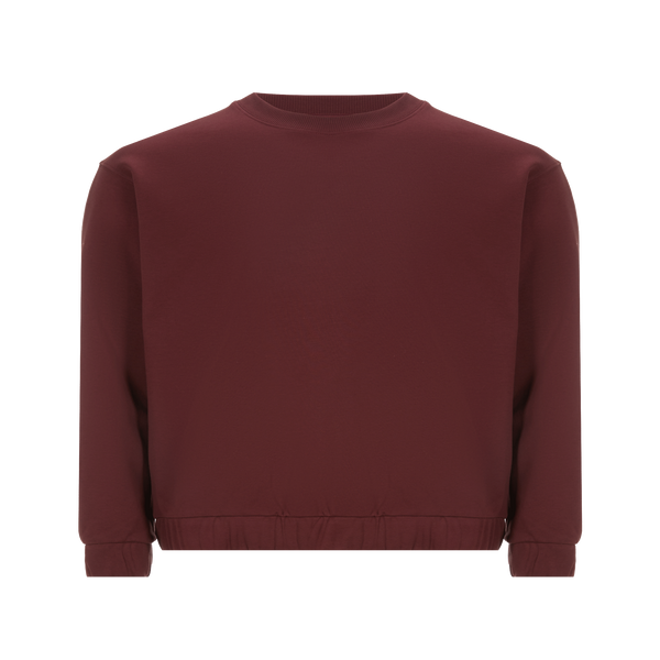 Saison 1865 Cotton Sweatshirt In Burgundy
