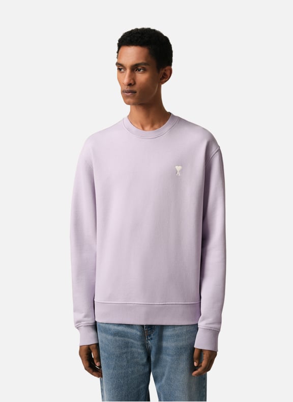 Sweatshirt ami de coeur ecru Violet by AMI PARIS AMI PARIS Sweatshirt ami de coeur ecru Violet