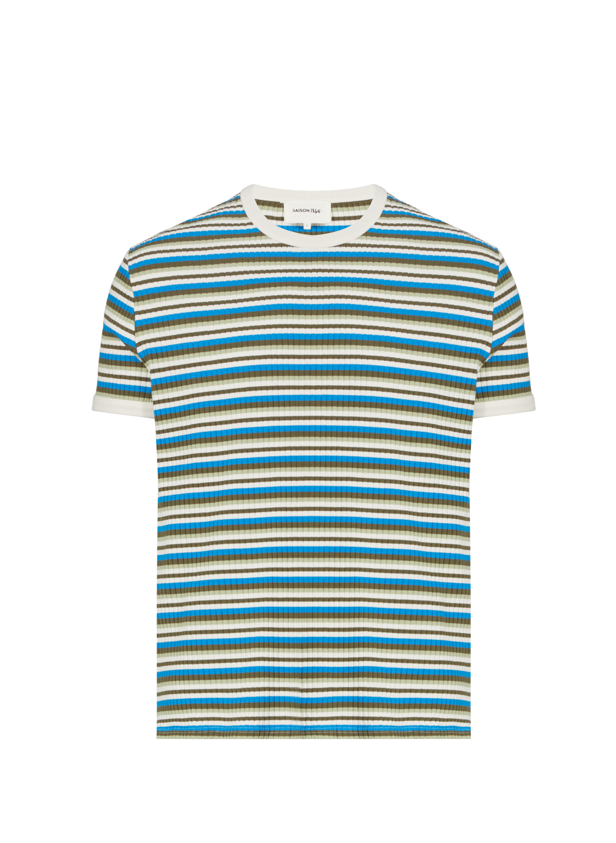 T-shirt côtelé SAISON 1865 Multicolore