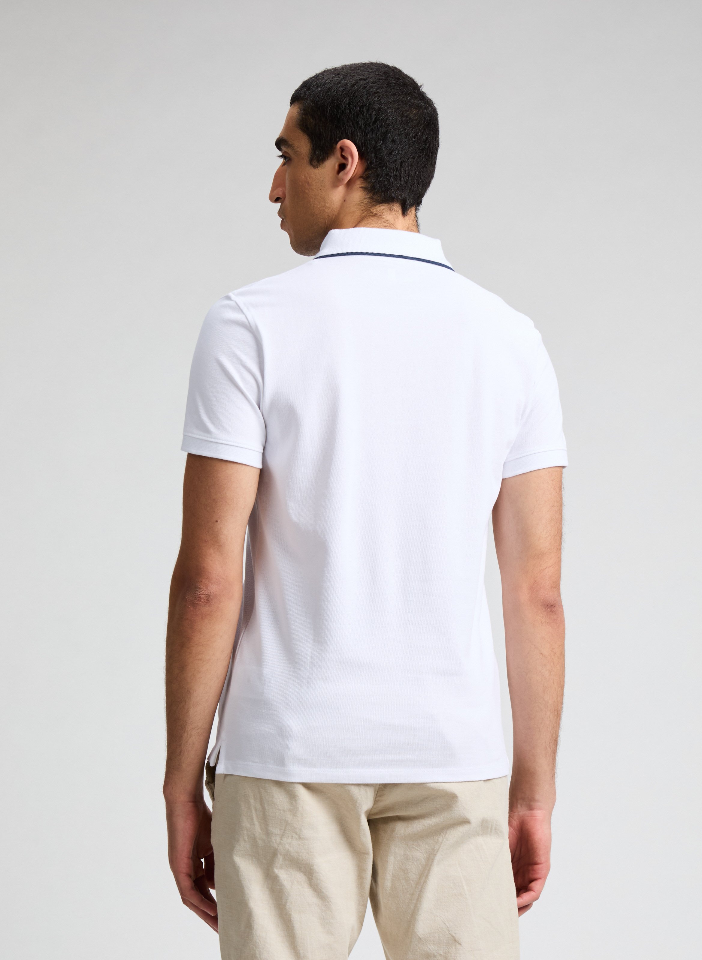 Polo manches courtes en coton TIMBERLAND Blanc