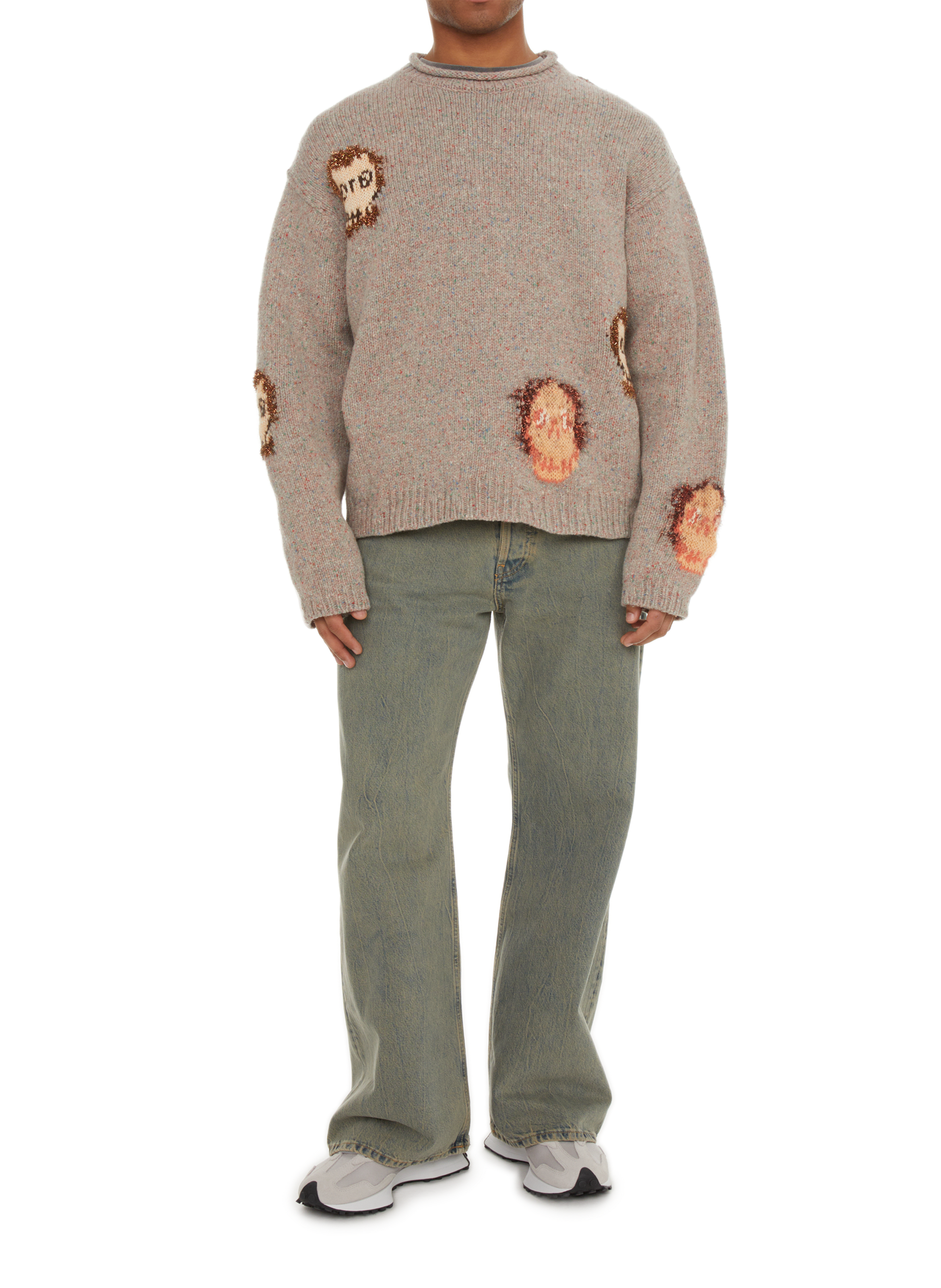 Pull oversize en laine mélangé  ACNE STUDIOS Gris