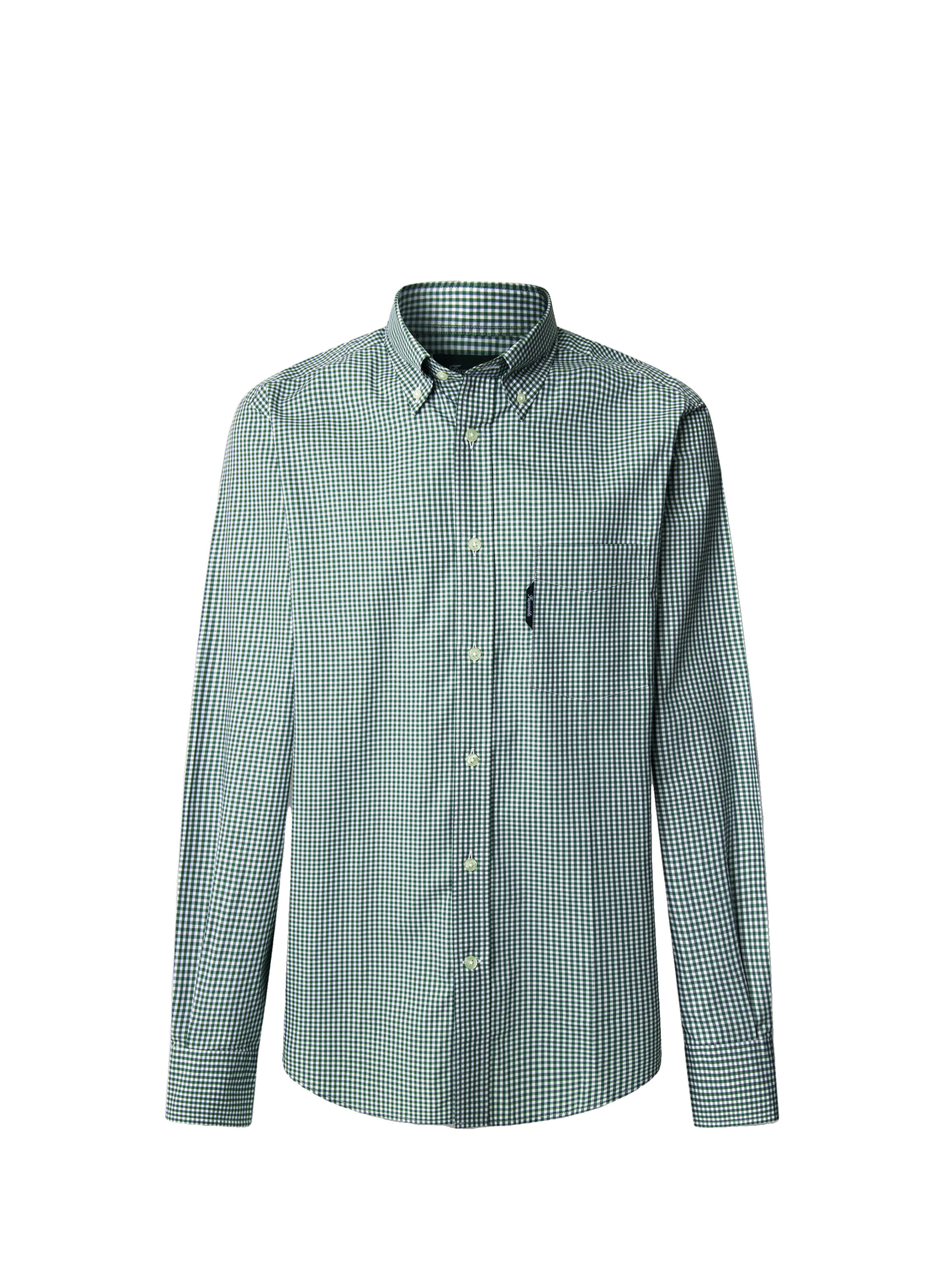 Chemise à carreaux vichy en popeline de coton FACONNABLE Vert