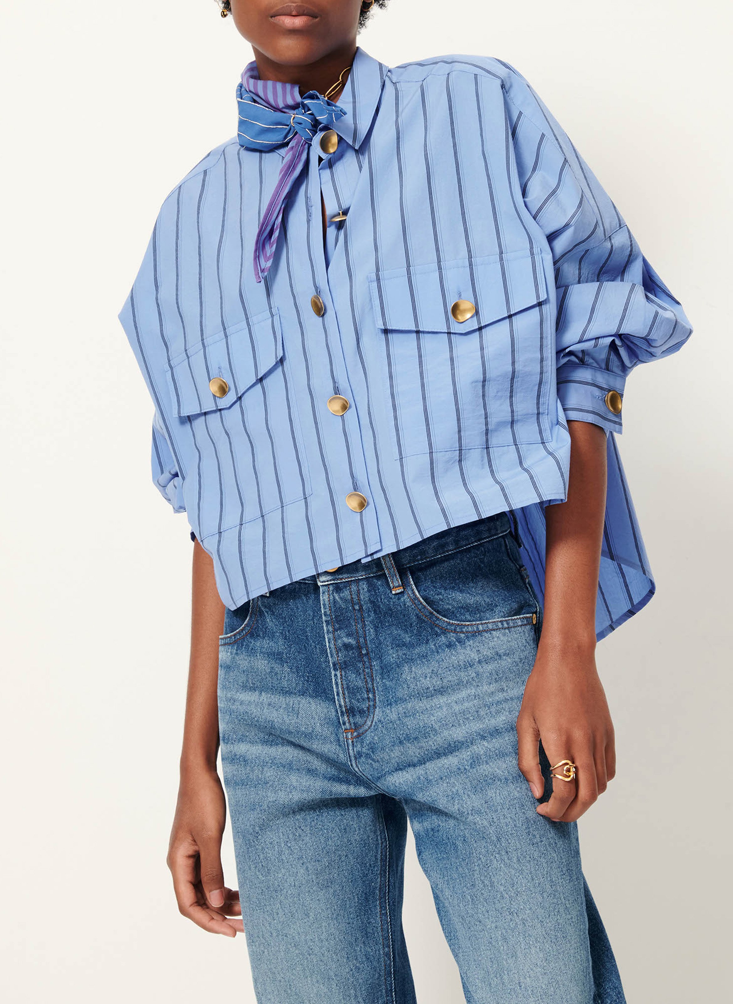 Chemise col classique en coton mélangé balanca SESSUN Bleu