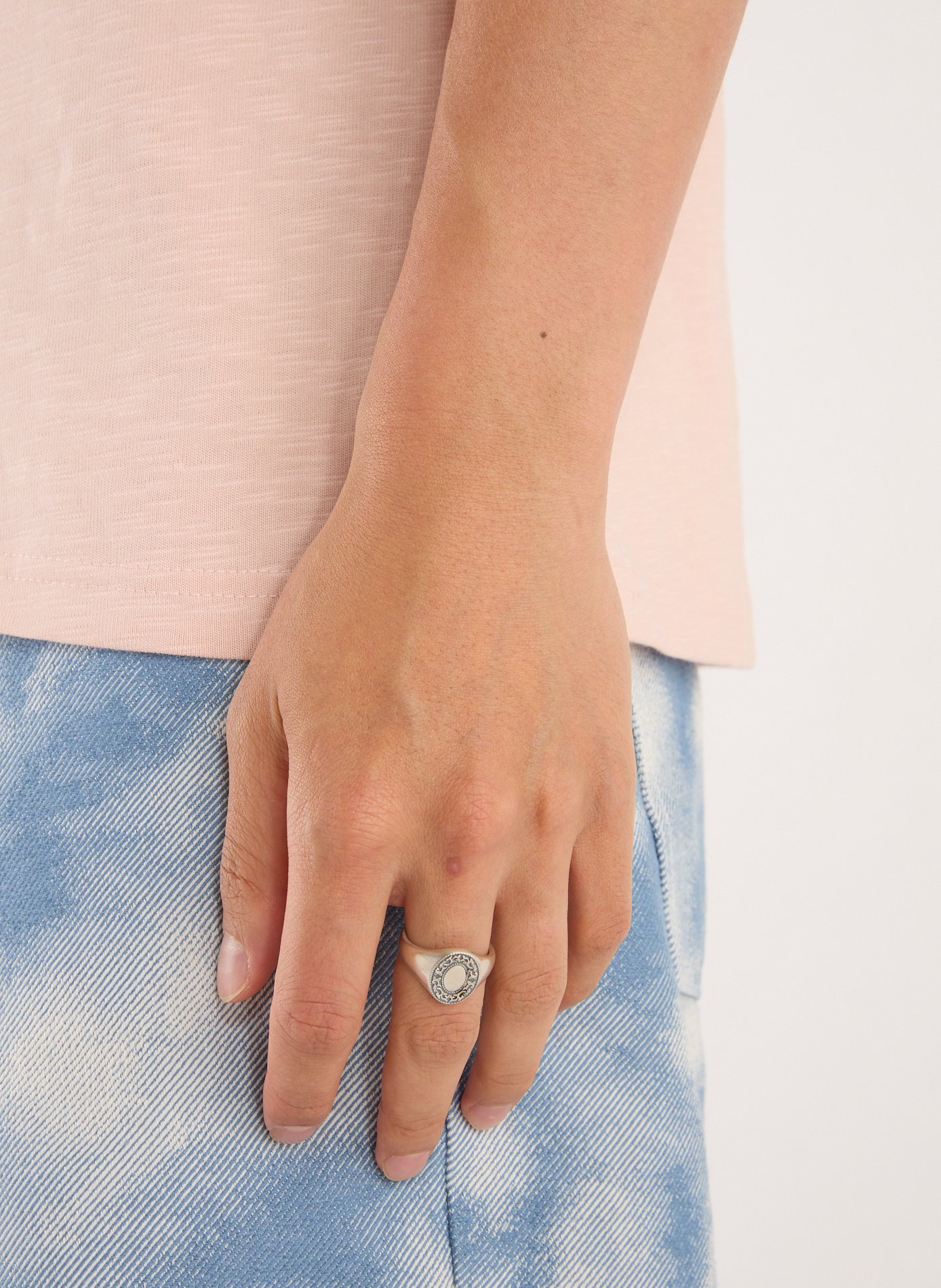 Silver Saloon Ring SERGE DENIMES Silver