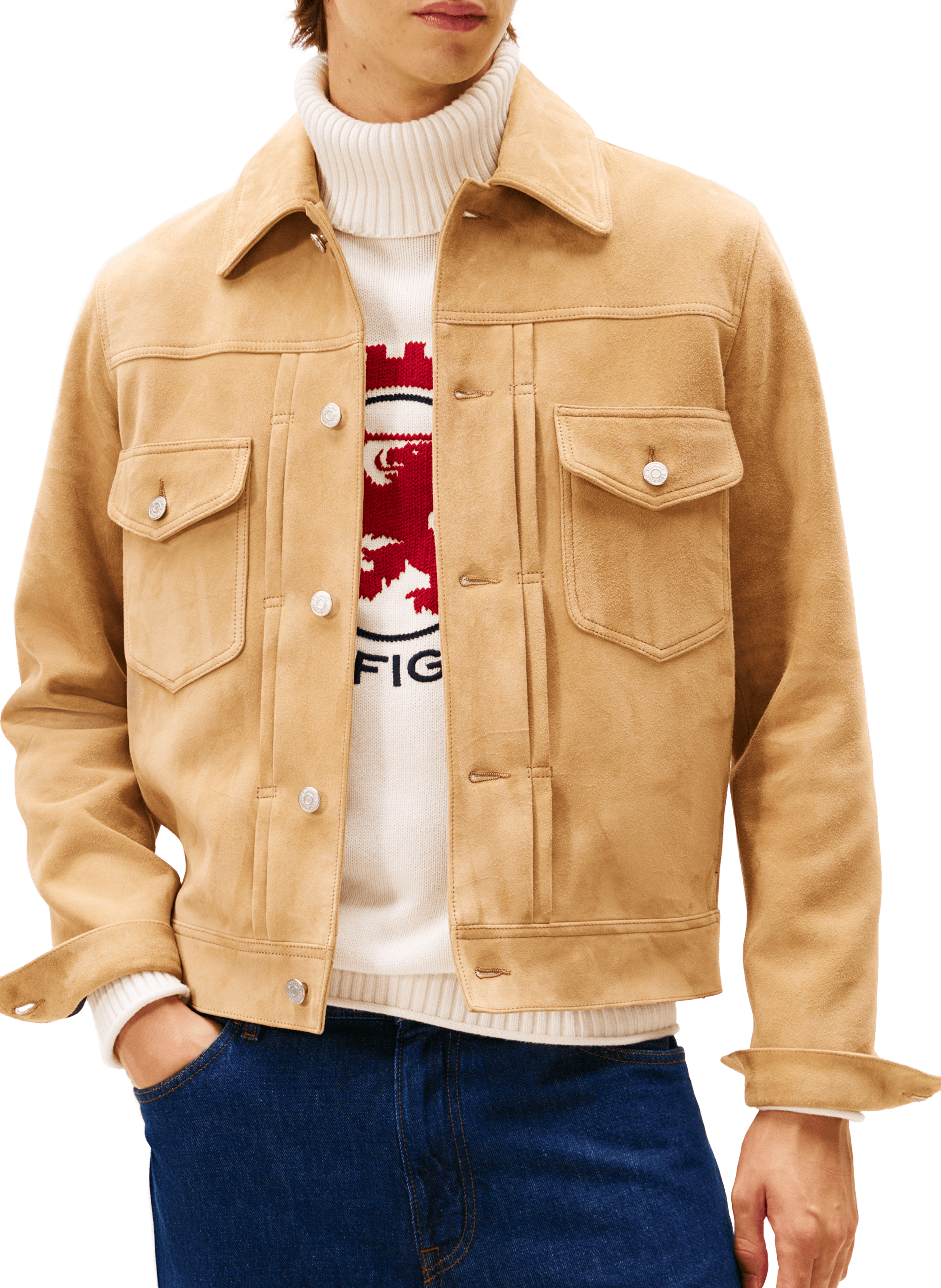 TOMMY HILFIGER Classic leather jacket Brown