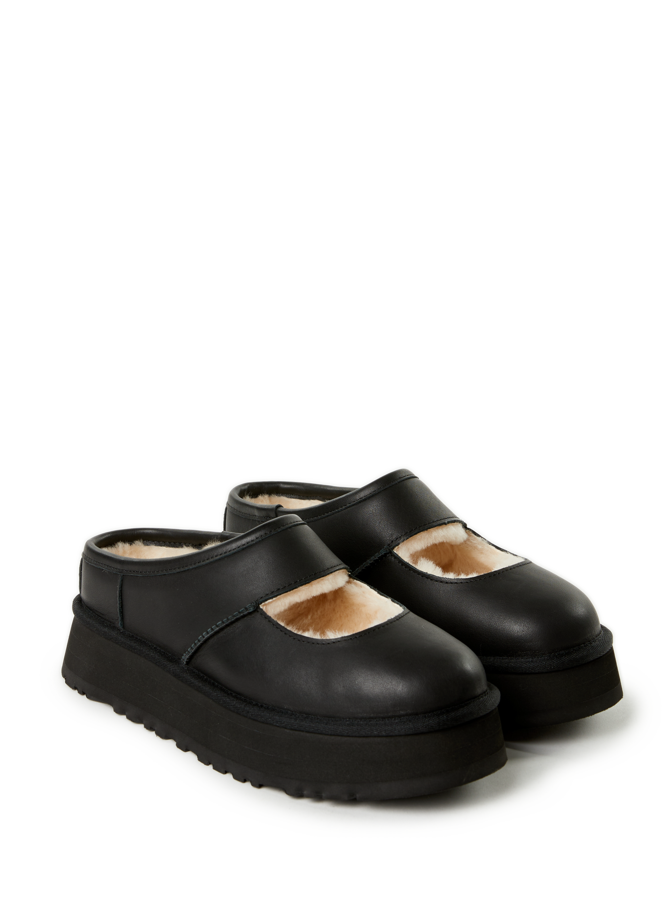 Leather Mary Jane slippers UGG Black