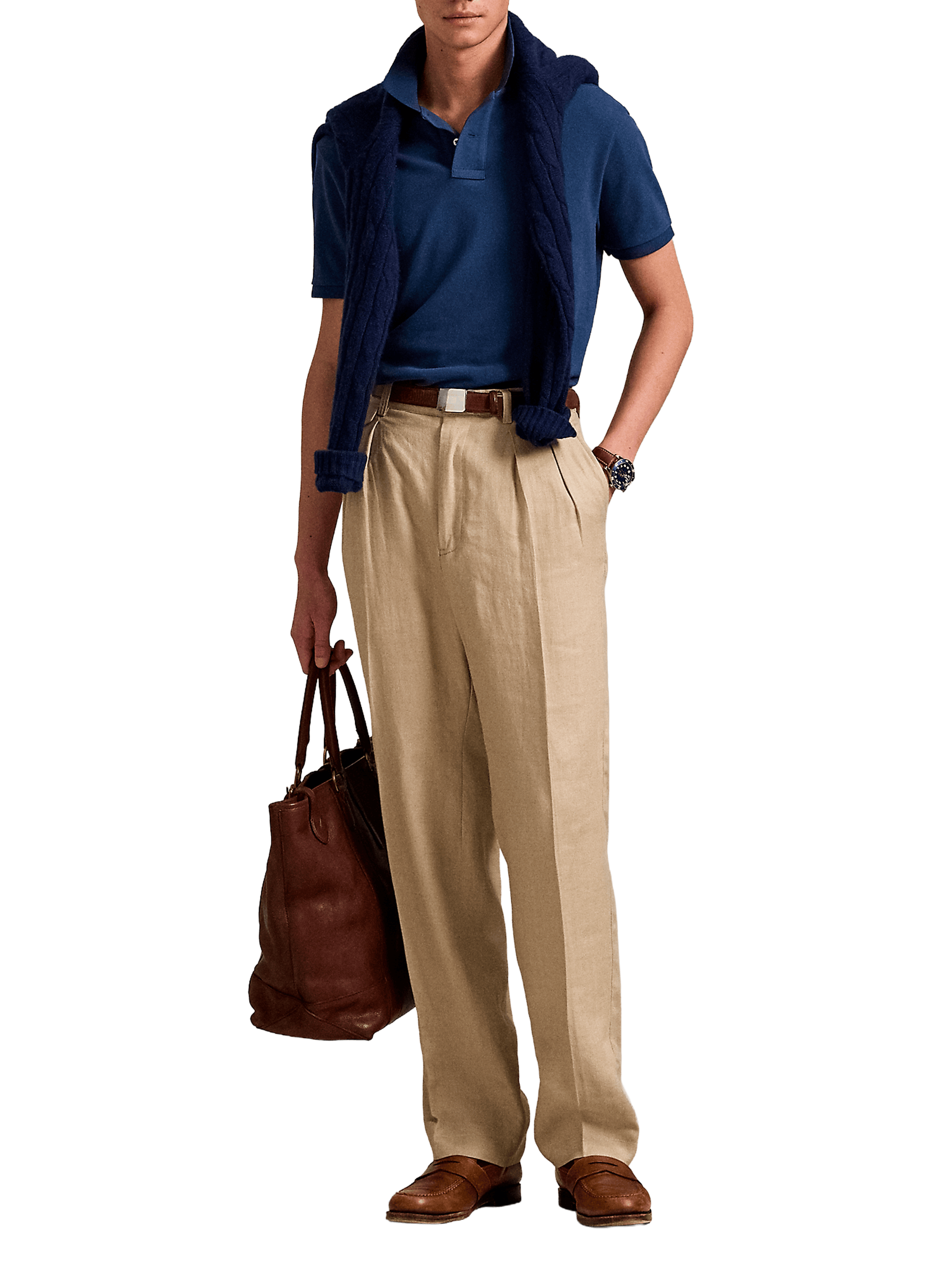 Polo à manches courtes en coton POLO RALPH LAUREN Bleu