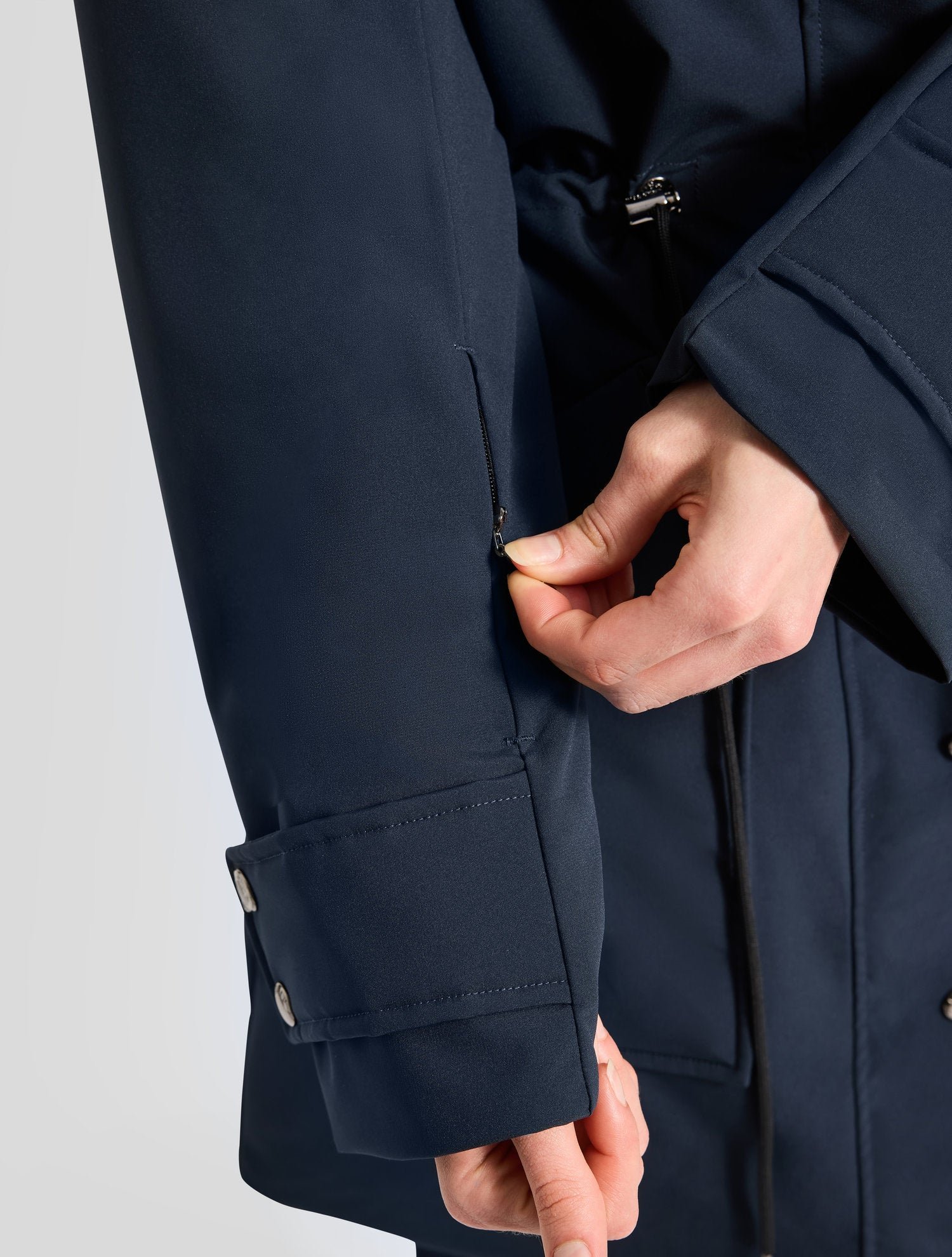 Manteau janix col capuche coupe ample FUSALP Bleu