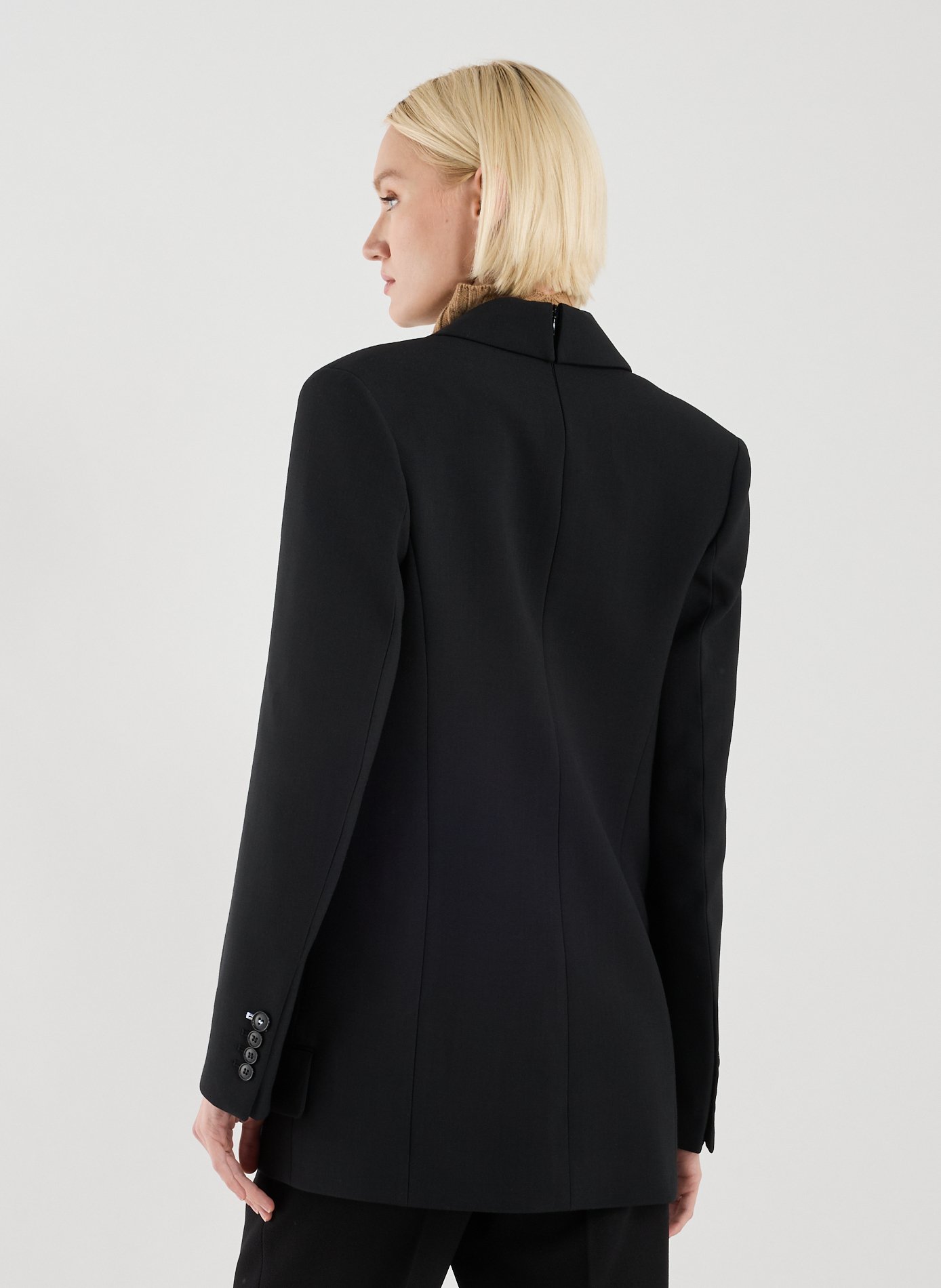Fitted blazer with a tailored collar VICTORIA BECKHAM Black