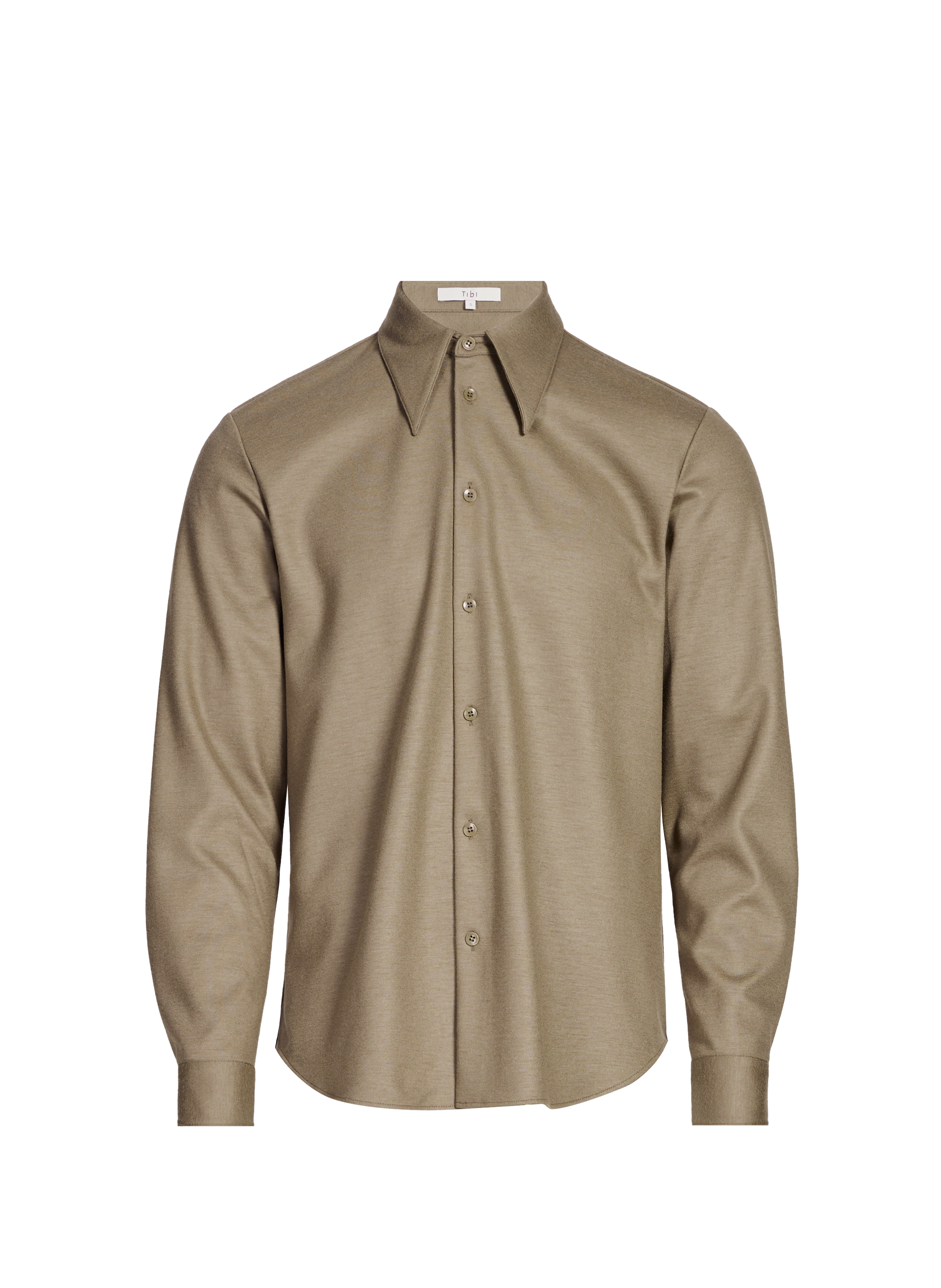 Oversized shirt in blended virgin wool TIBI Green