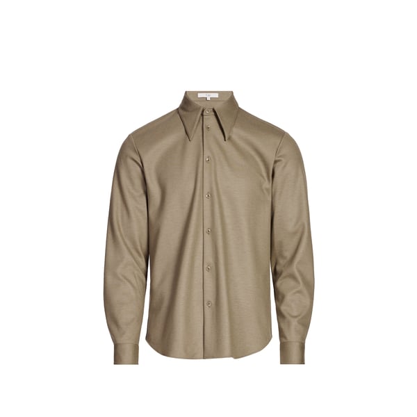 Chemise ample en laine vierge mélangée Chemise ample en laine vierge mélangée