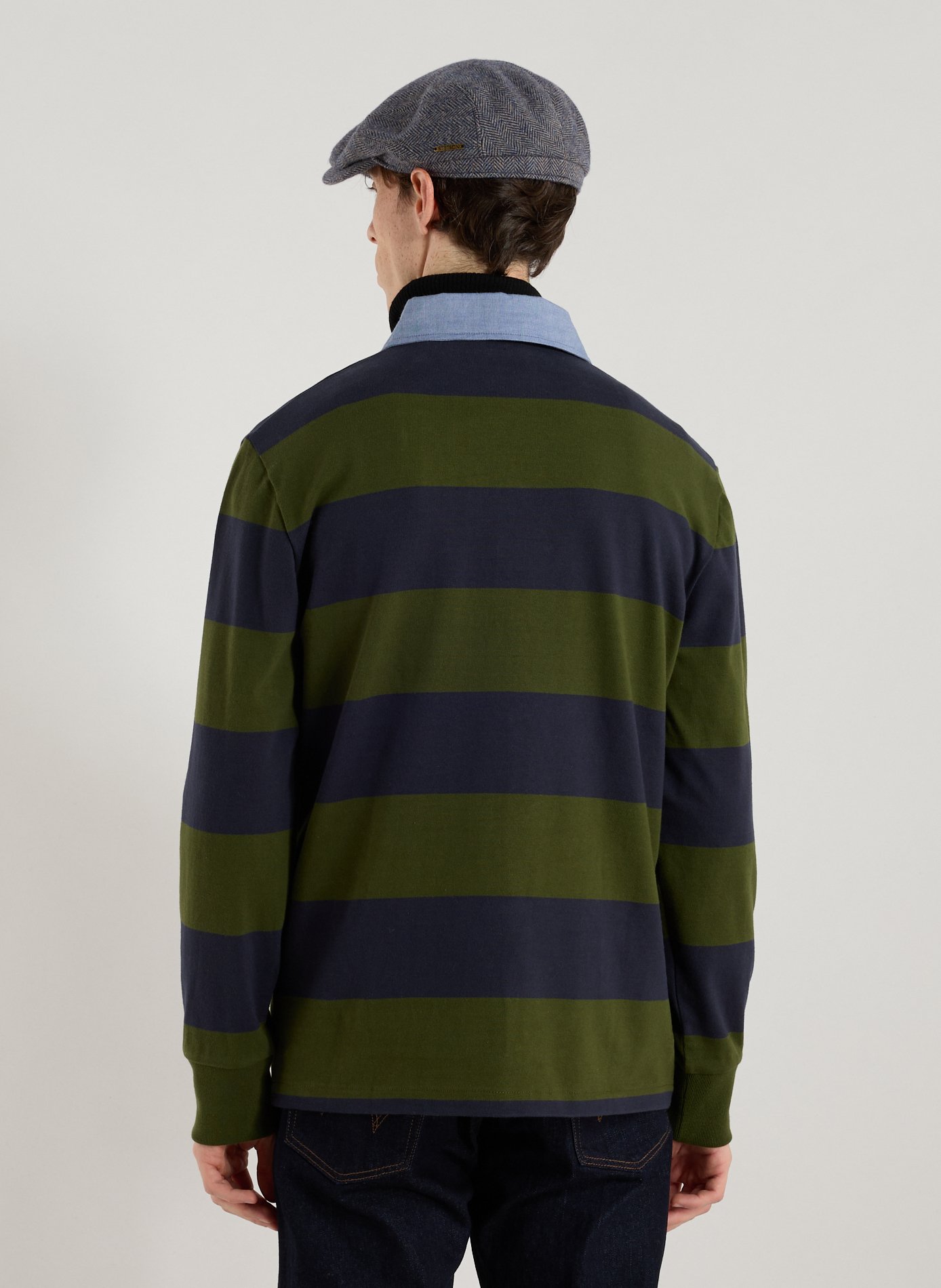 Long-sleeved cotton polo shirt GANT Green