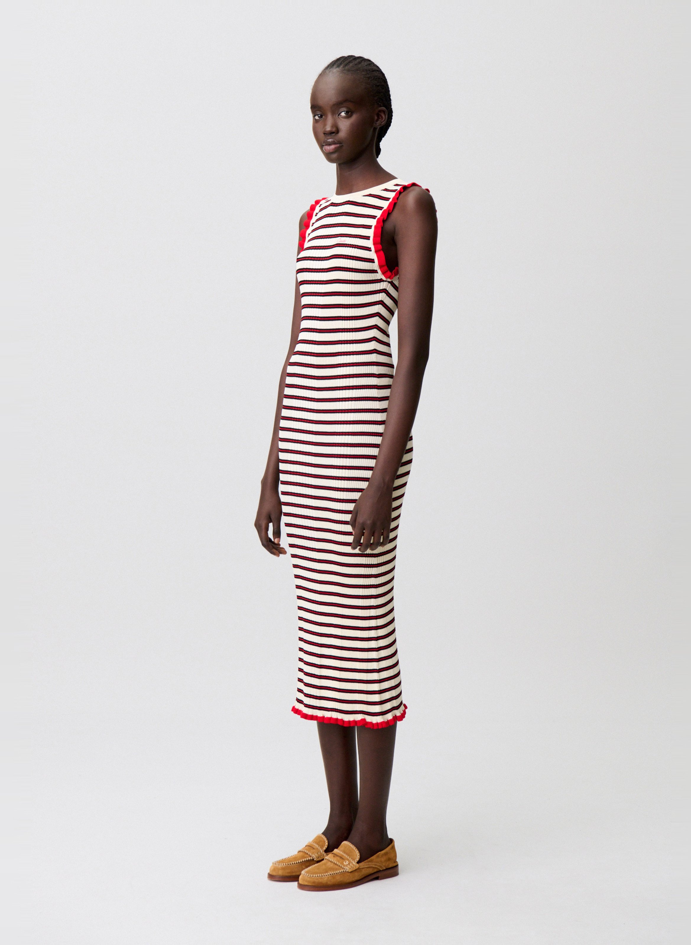 Robe midii col rond CLAUDIE PIERLOT Rouge