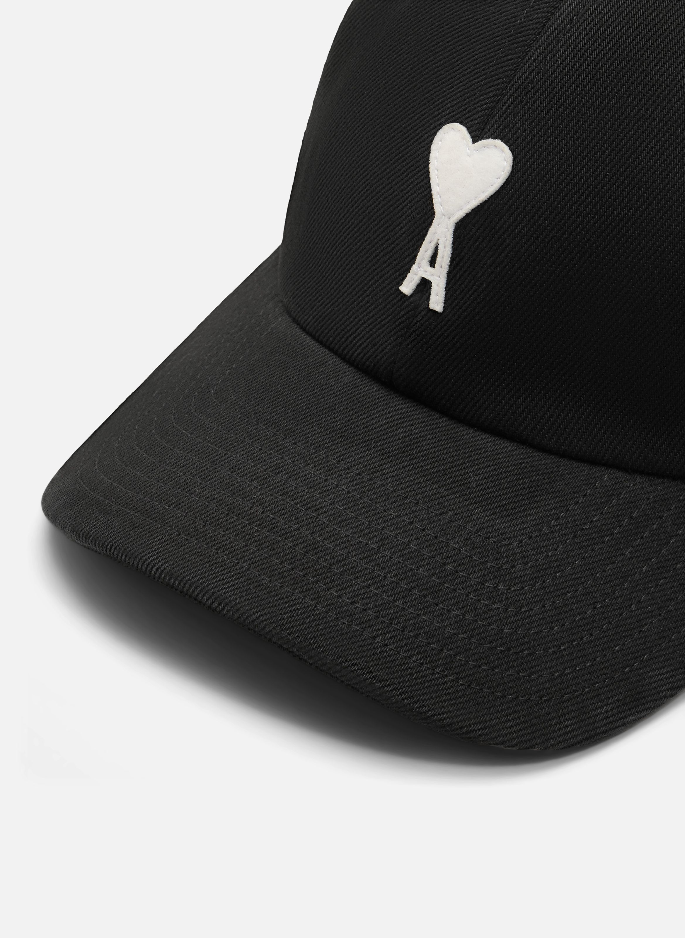 Casquette empiècement feutré ami unisexe en coton AMI PARIS Noir