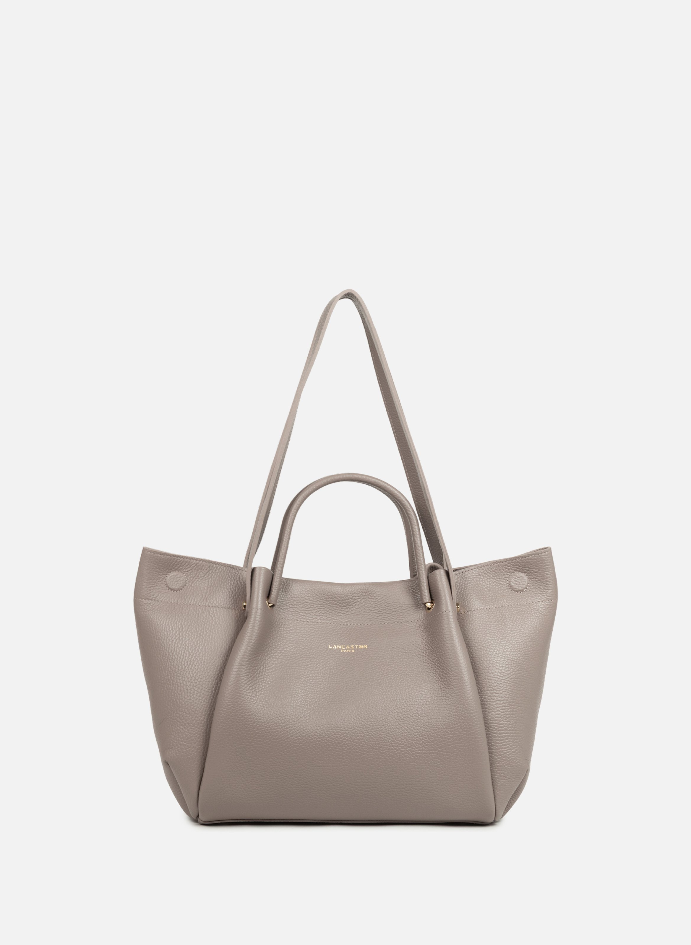 LANCASTER Extra large tote bag - Foulonné Double LOUISA Grey
