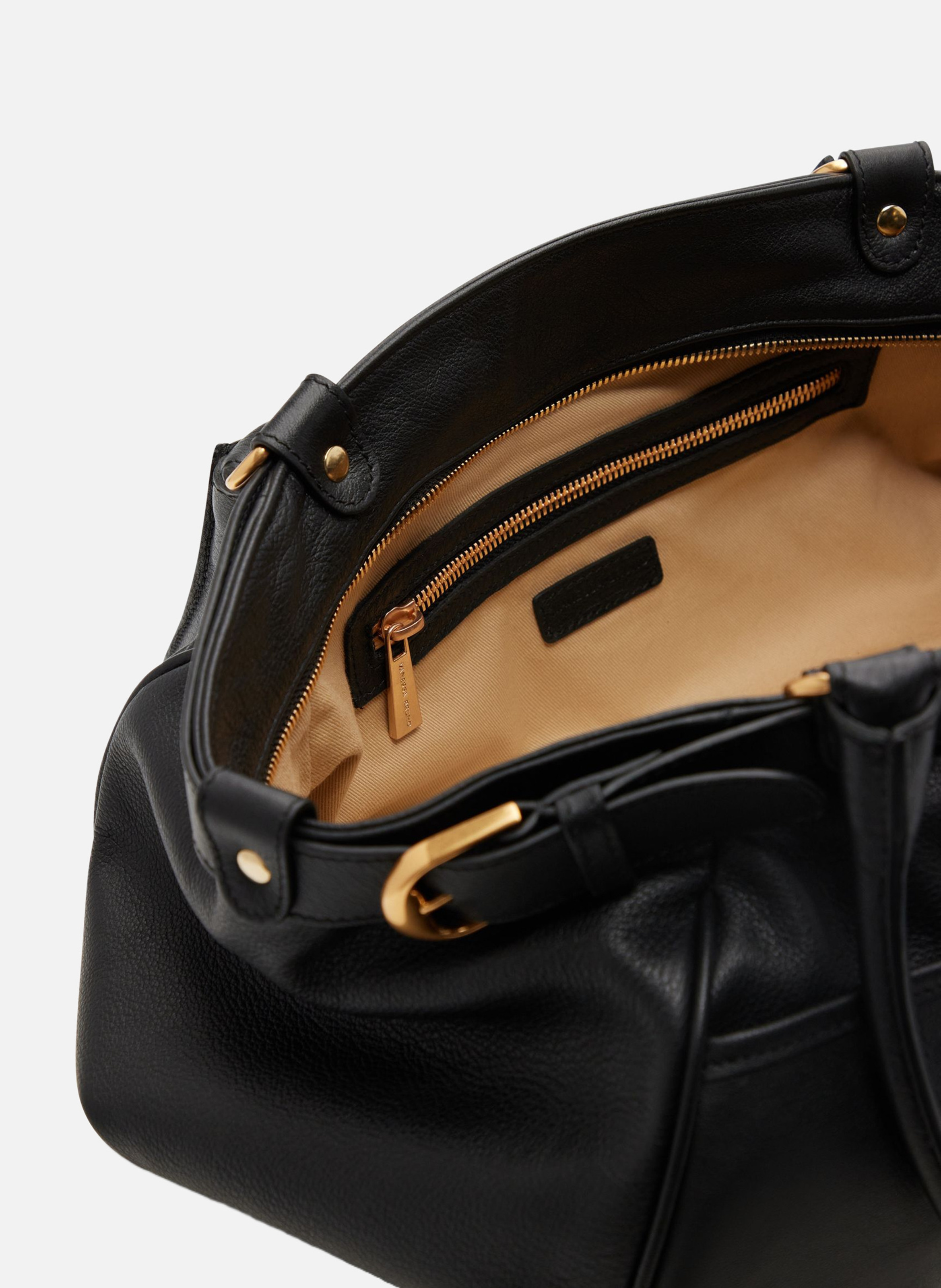 Grand sac lune en cuir VANESSA BRUNO Noir