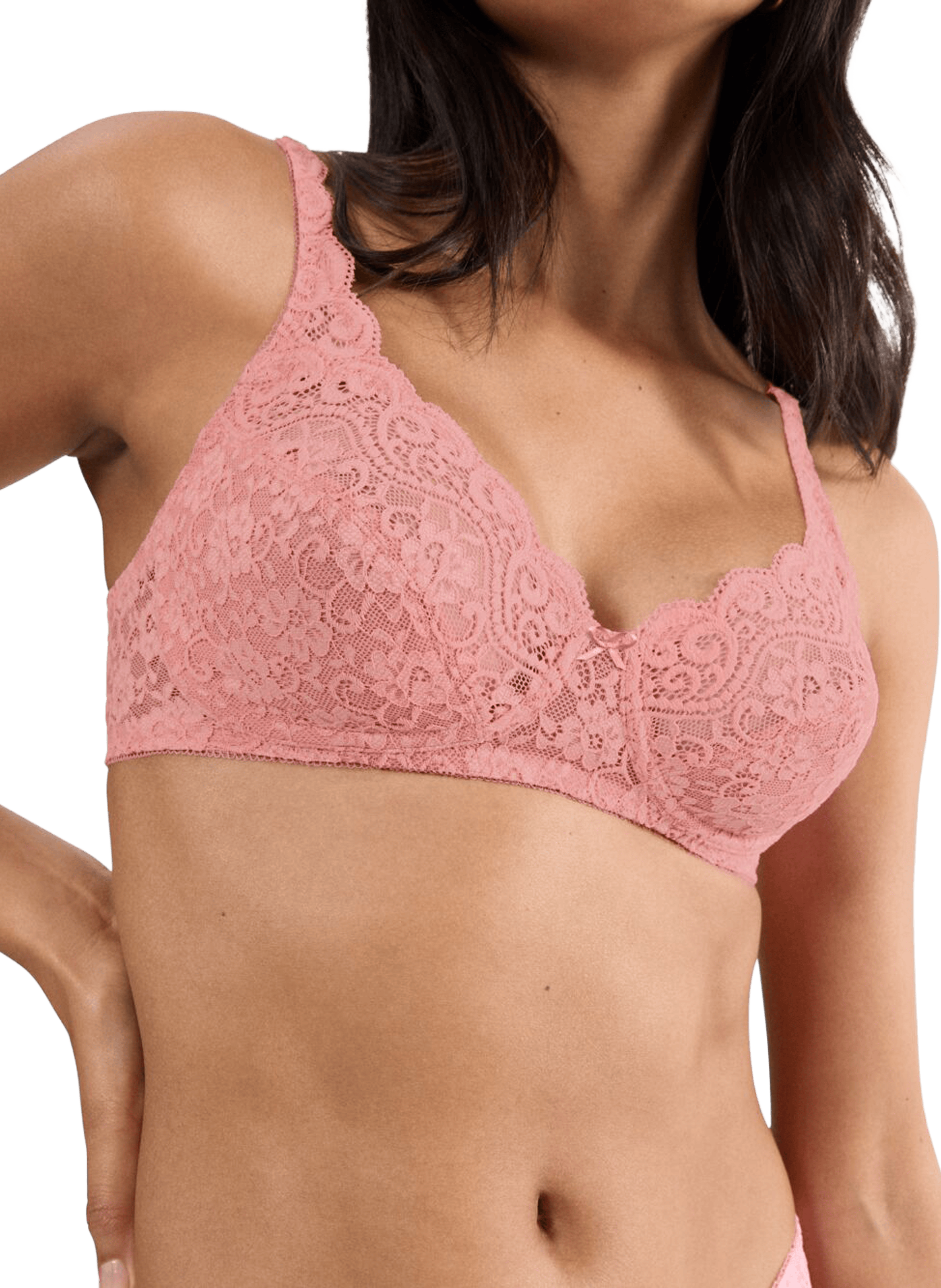Soutien gorge Amourette à dentelle sans armature TRIUMPH Rose