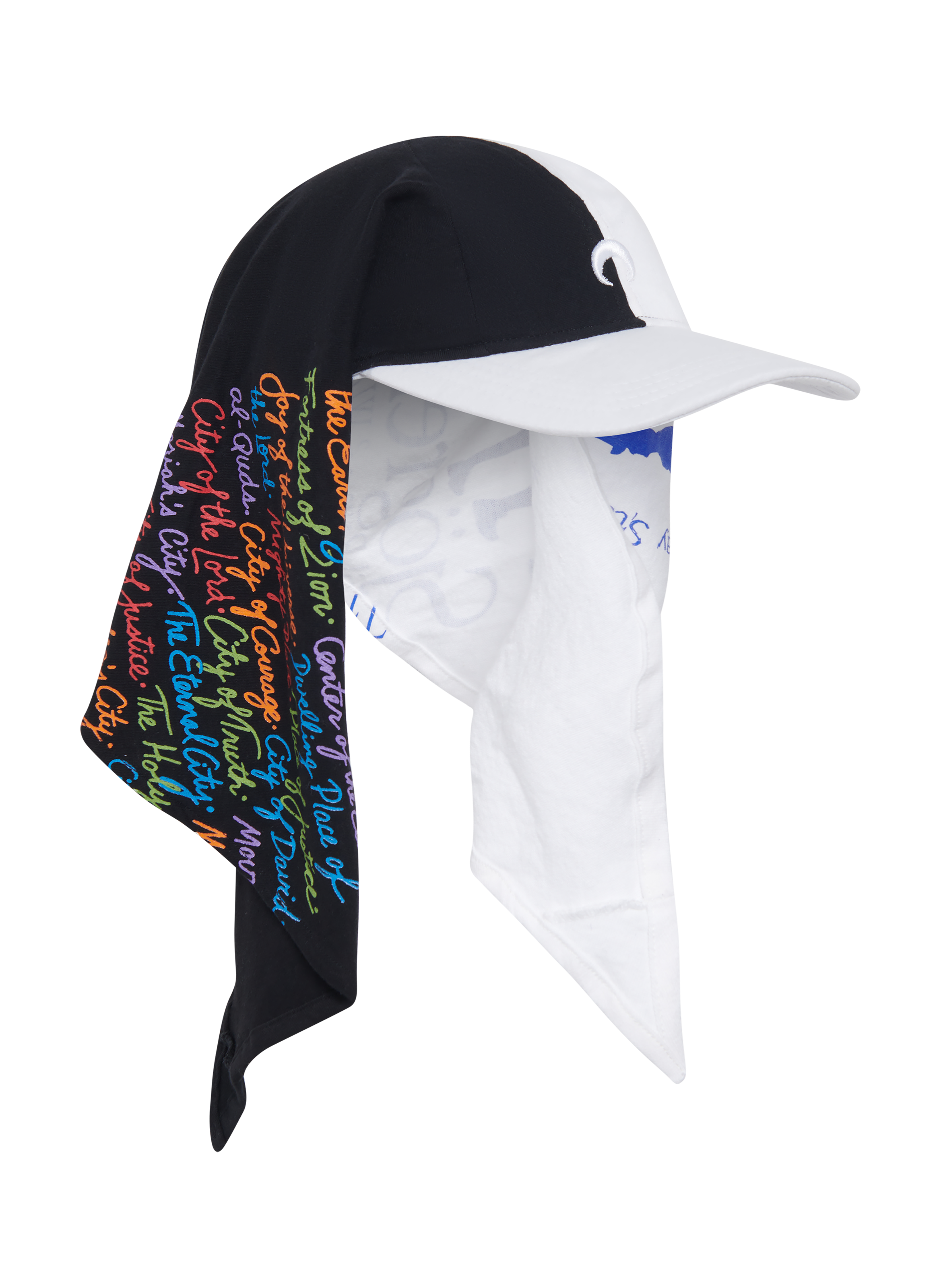 Casquette à voilette t-shirts graphiques regenerated MARINE SERRE Noir