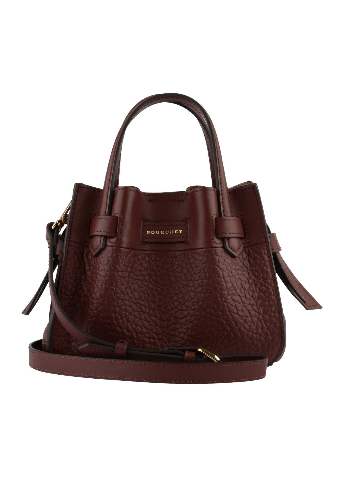 Blossom | sac à main nano en cuir de vachette POURCHET Rouge