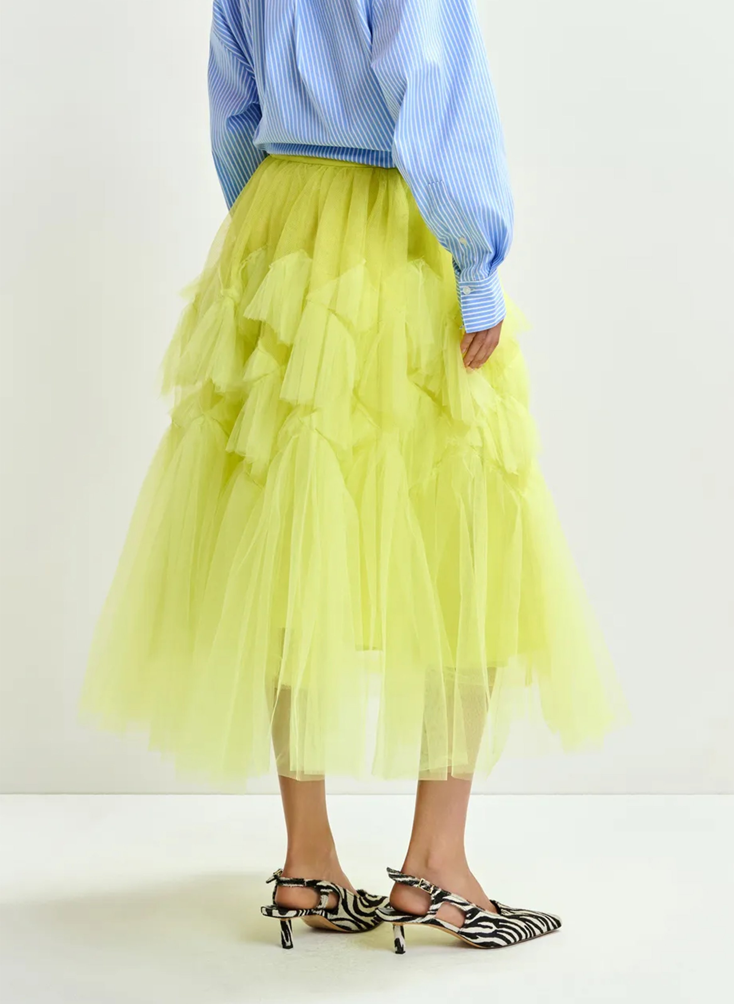 Jupe longure en tulle jacie ESSENTIEL ANTWERP Jaune