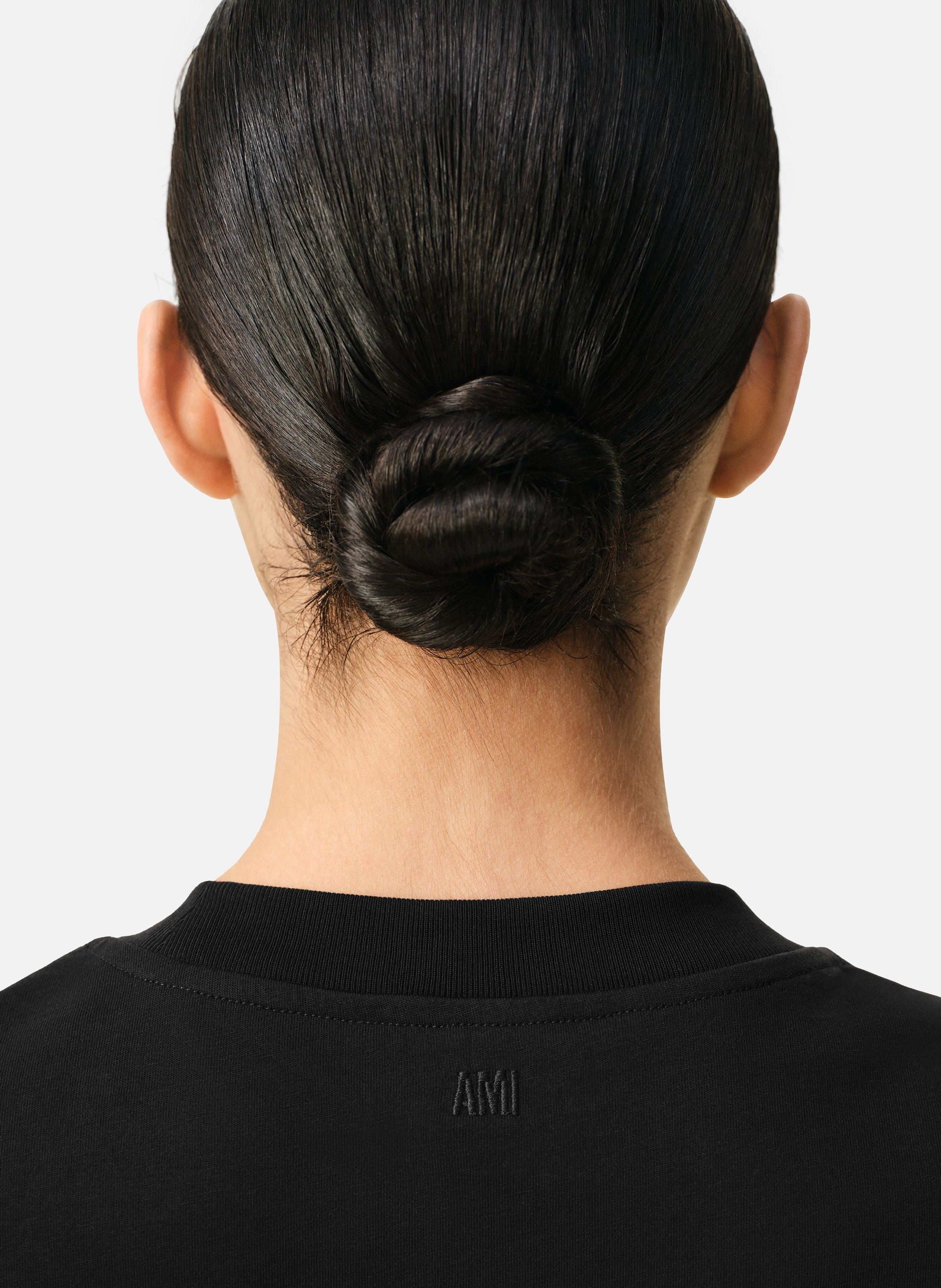 T-shirt Manches Longues Ami de Coeur Rouge unisexe Noir