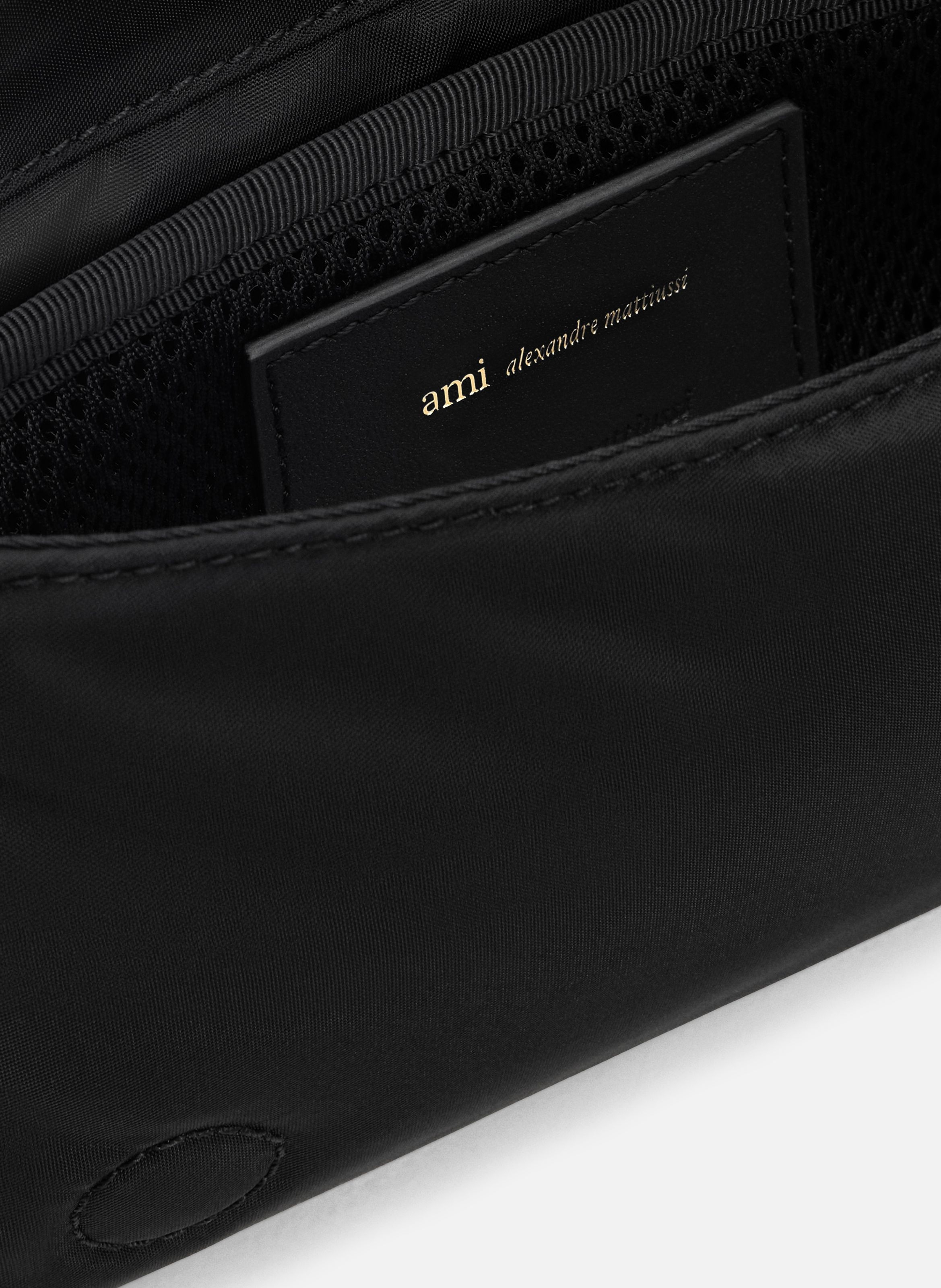 Sac Lunch Box Marcel En Nylon Ouatiné unisexe AMI PARIS Noir