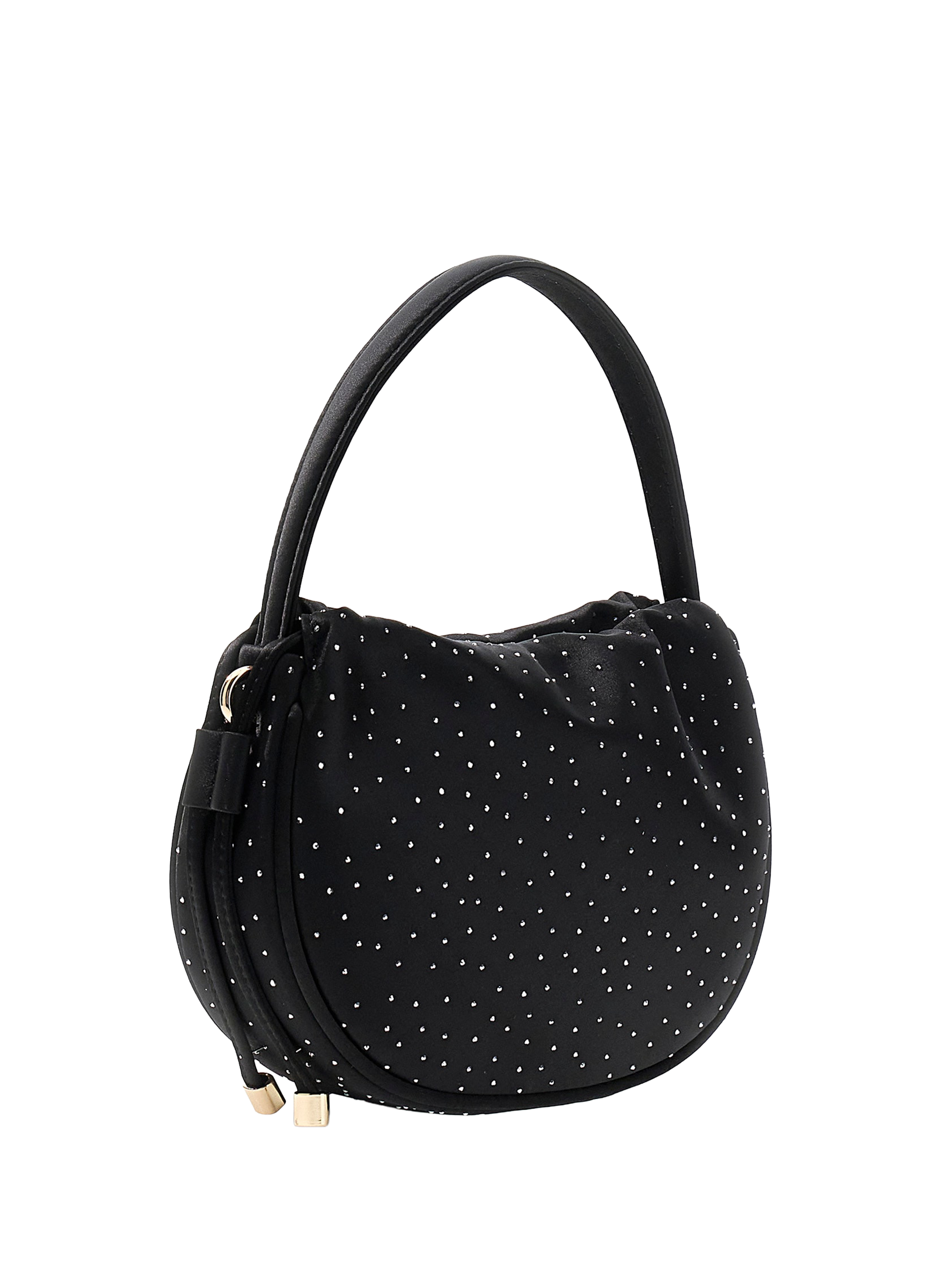 Mini handbag Elsie with rhinestones GUESS Black