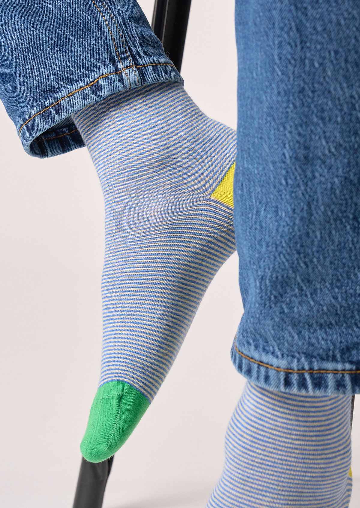 Chaussettes en coton peigné rayées BILLYBELT Bleu