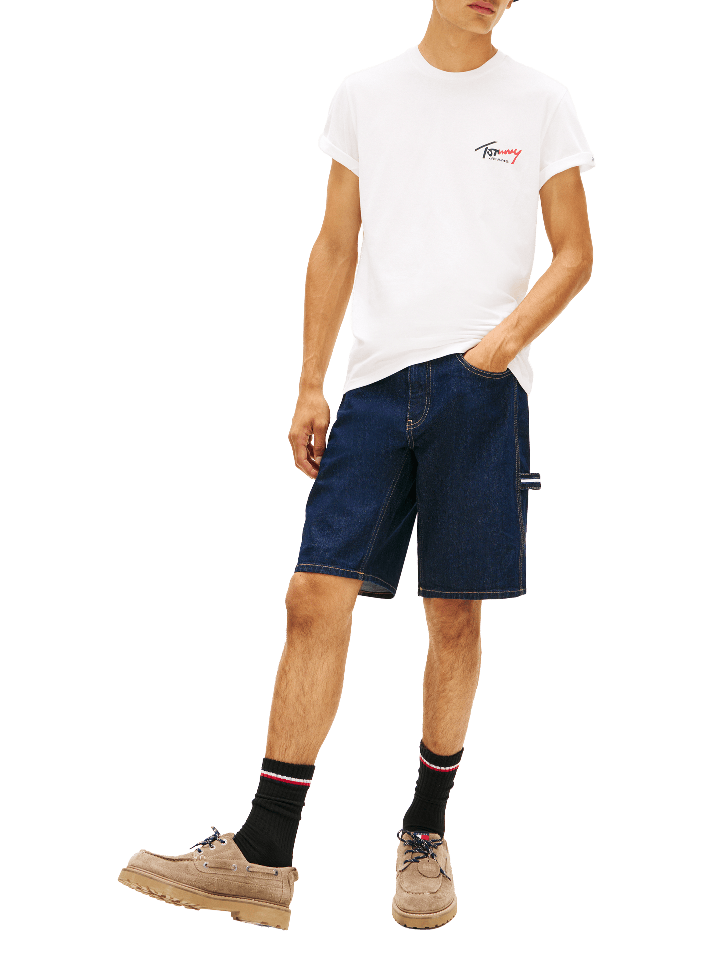 Straight-fit cotton T-shirt TOMMY HILFIGER White