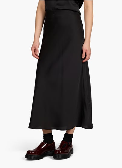 Topshop - Jupe mi-longue drapée asymétrique en satin - Noir | ASOS Topshop - Jupe mi-longue drapée asymétrique en satin - Noir | ASOS
