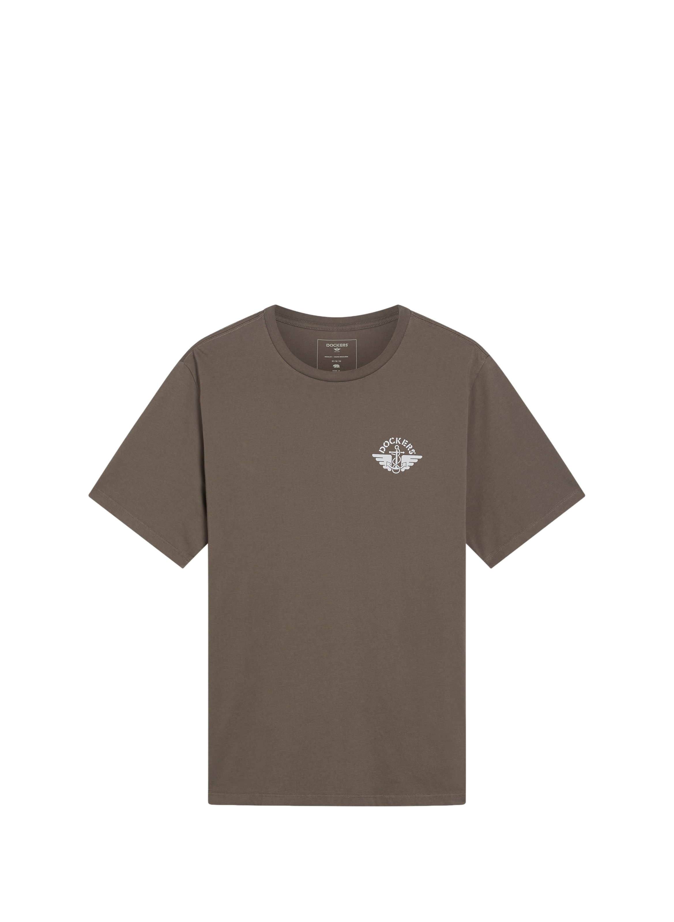 T-shirt droit à logo en coton DOCKERS Marron