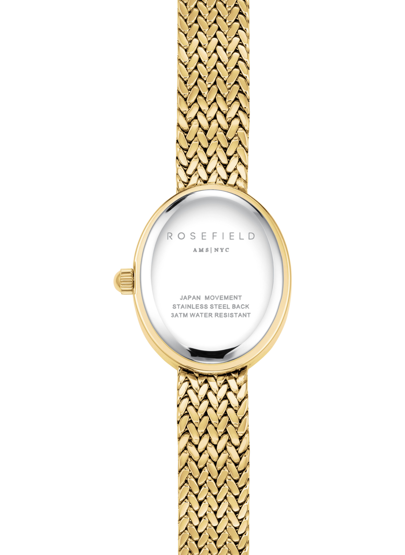 Montre classique Mini Oval en acier inoxydable ROSEFIELD Blanc