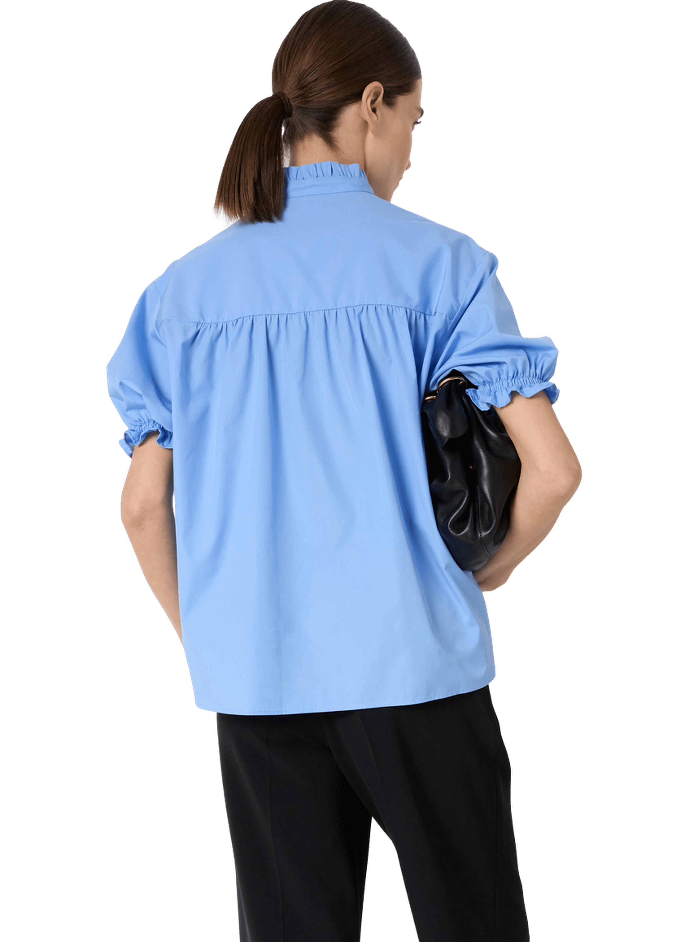 Blouse à volants en coton - chayma GERARD DAREL Bleu