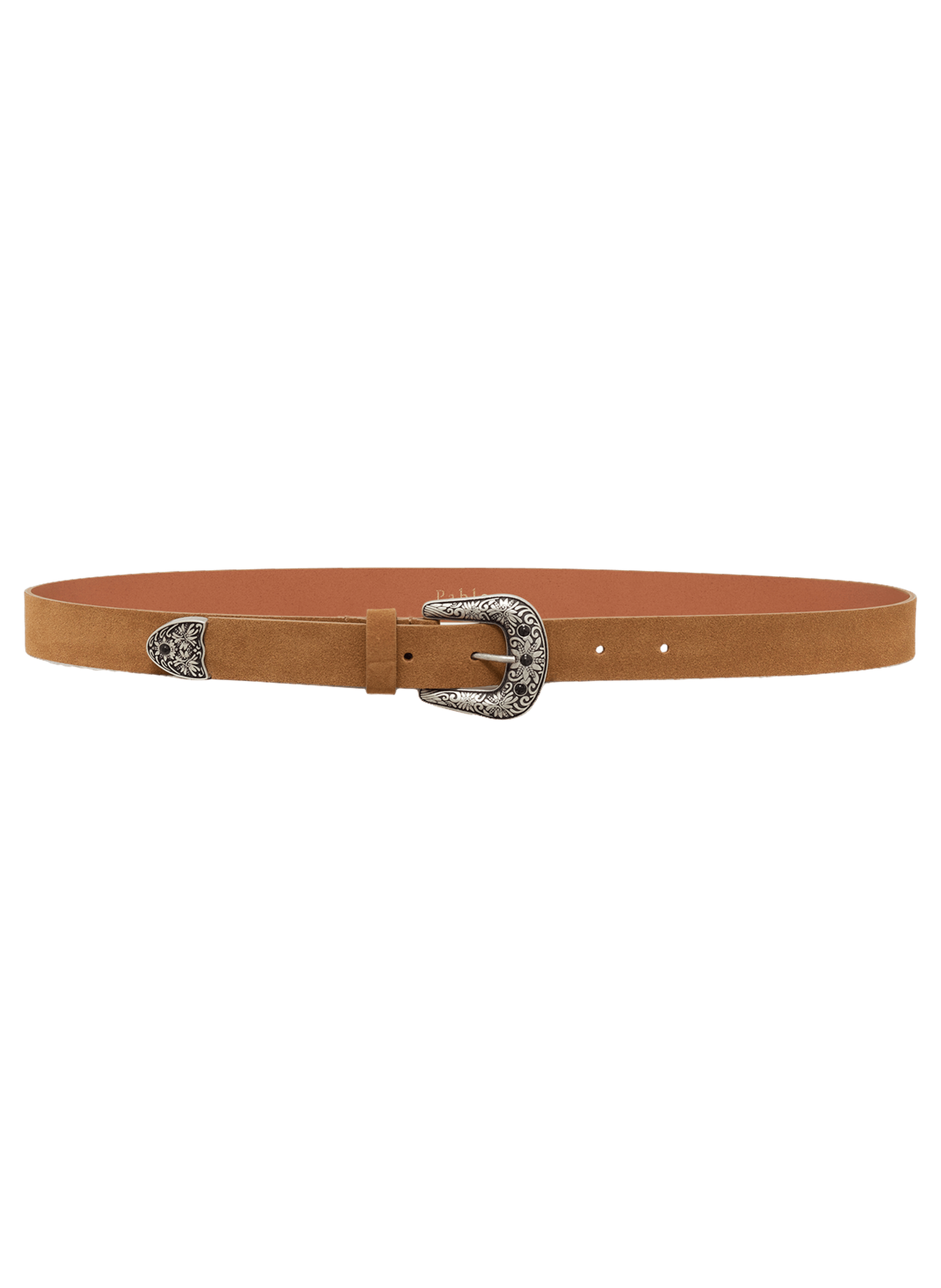 Ceinture en cuir velours - joe PABLO Marron