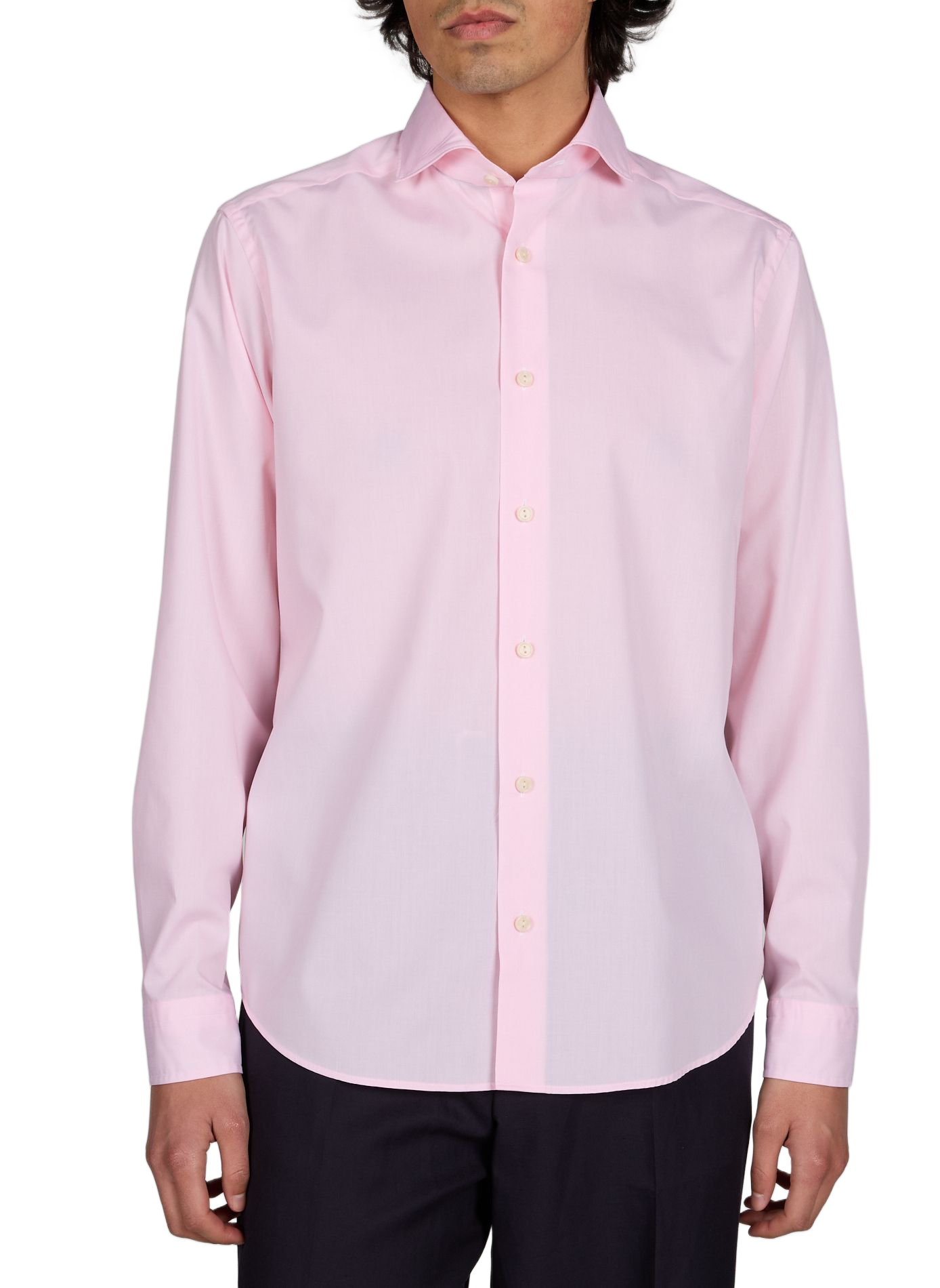 Chemise droite en coton ETON Rose