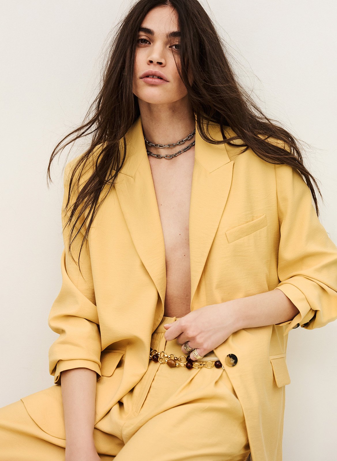 Veste col tailleur dalena BA&SH Beige