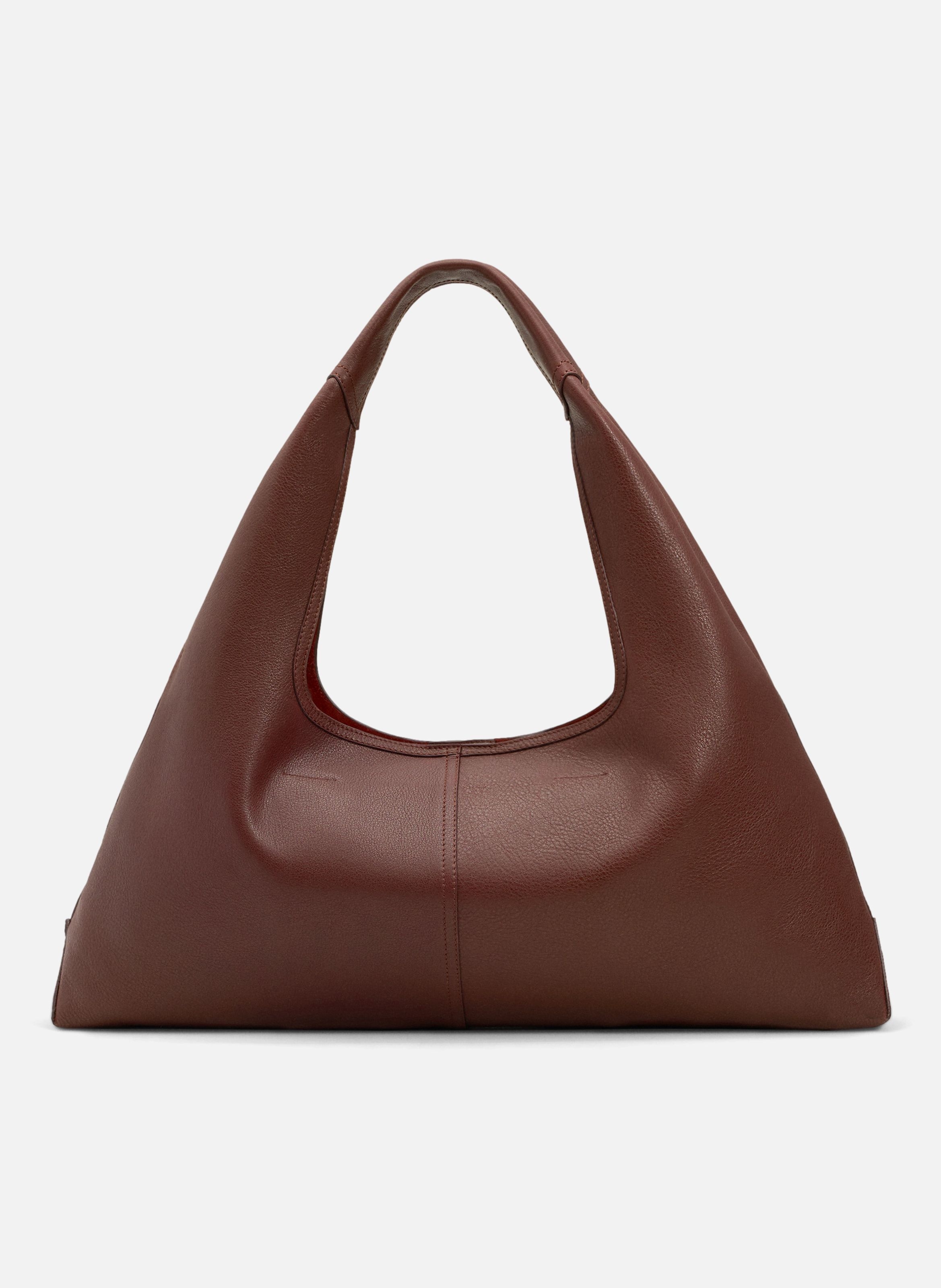 Sac porté epaule etienne en cuir souple unisexe AMI PARIS Rouge