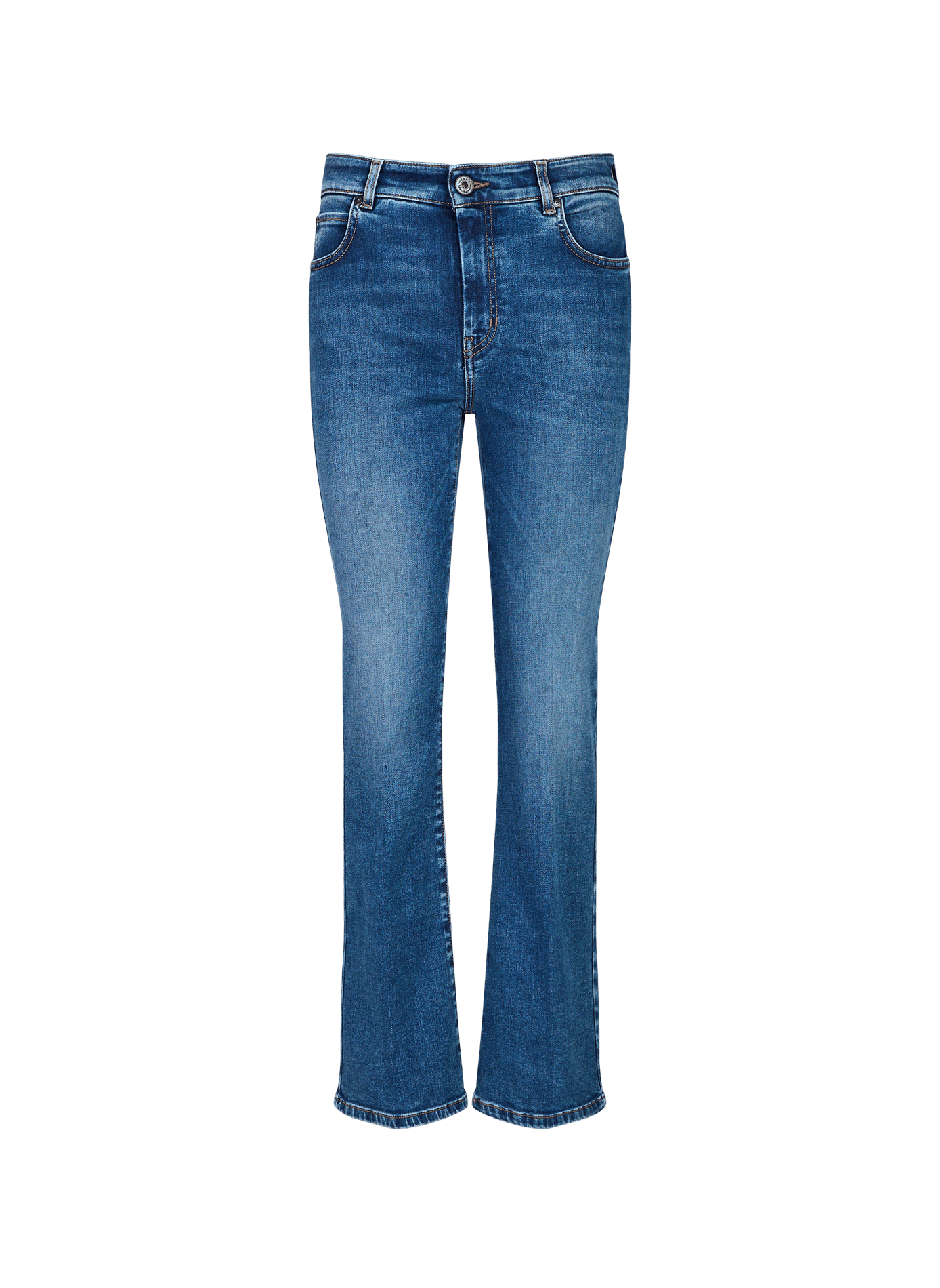 Cropped cotton blend jeans MAX MARA WEEK END Blue