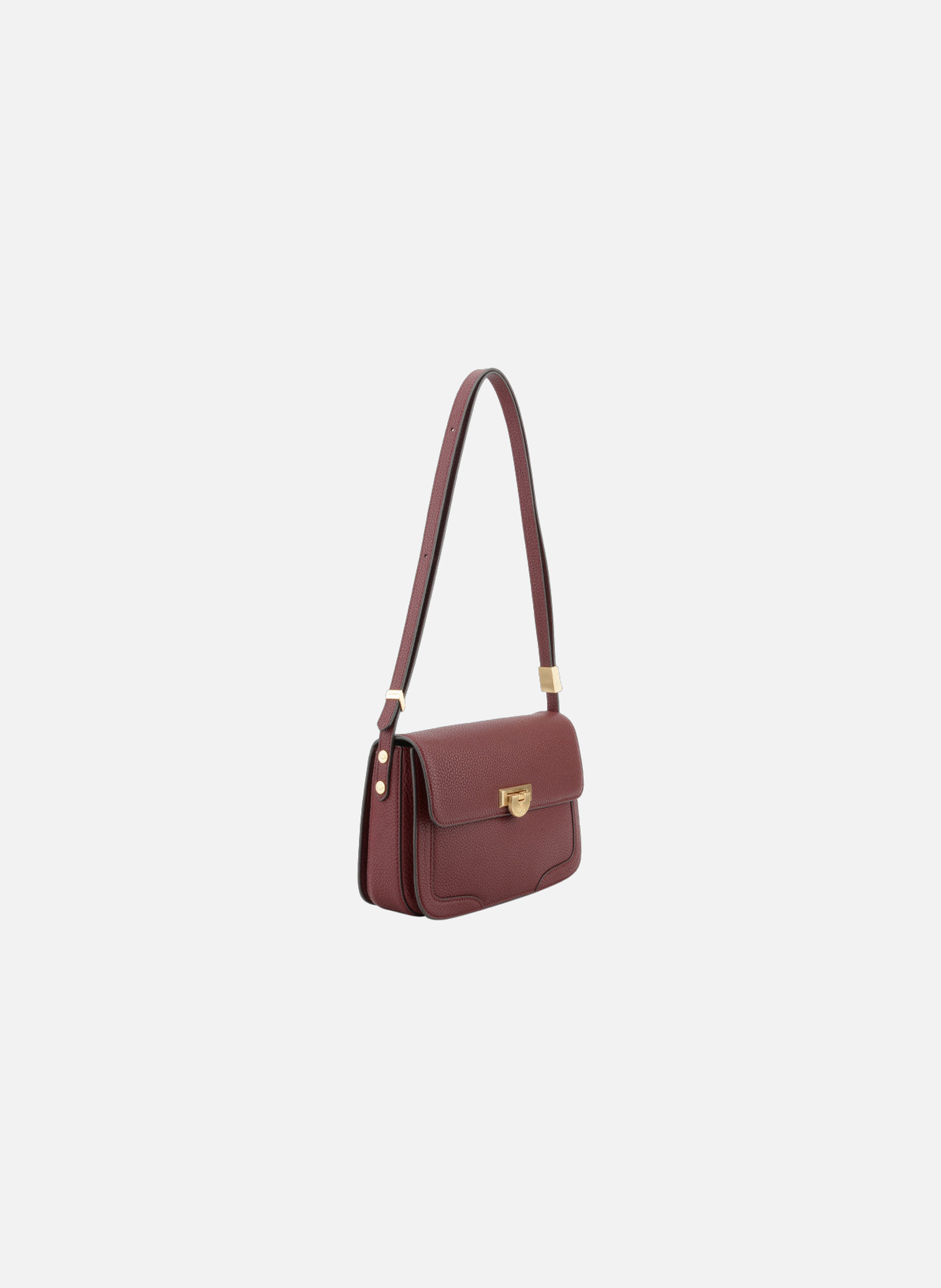 Auteuil | sac porté travers gm en cuir de vachette POURCHET Rouge