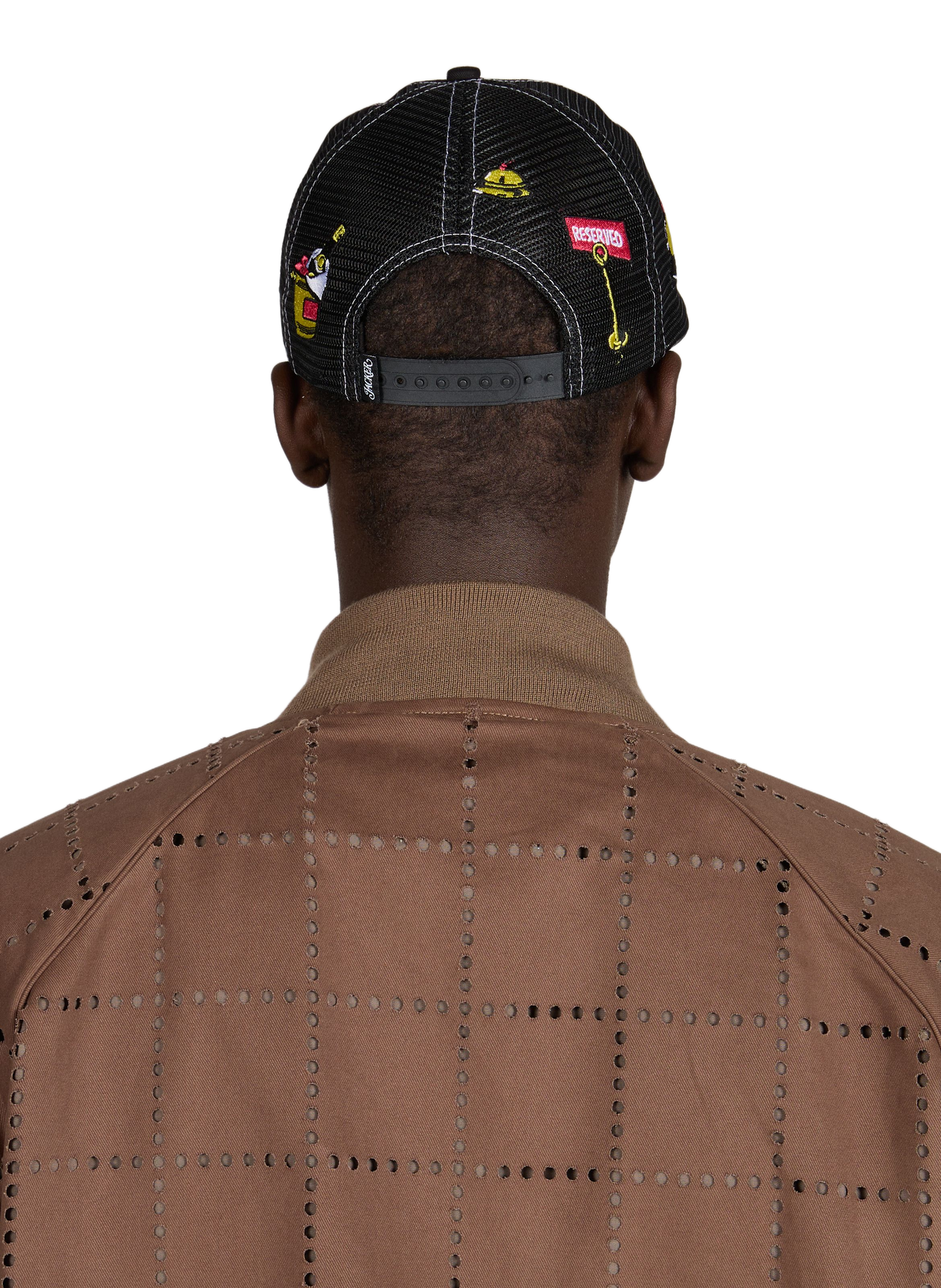 Casquette Deal Trucker brodée en mesh JACKER. Noir