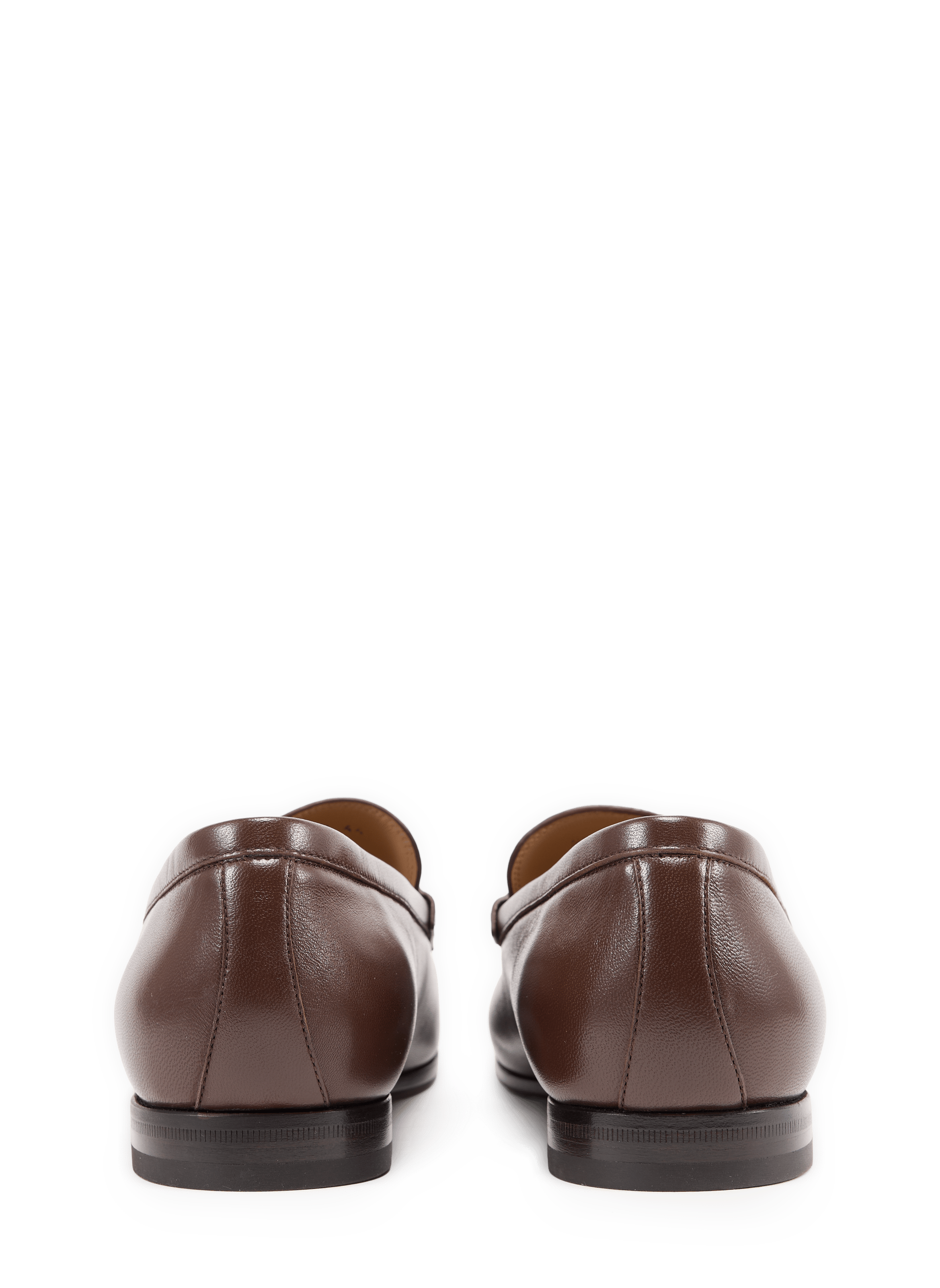 Loafers with golden buckle in leather VALENTINO Brown